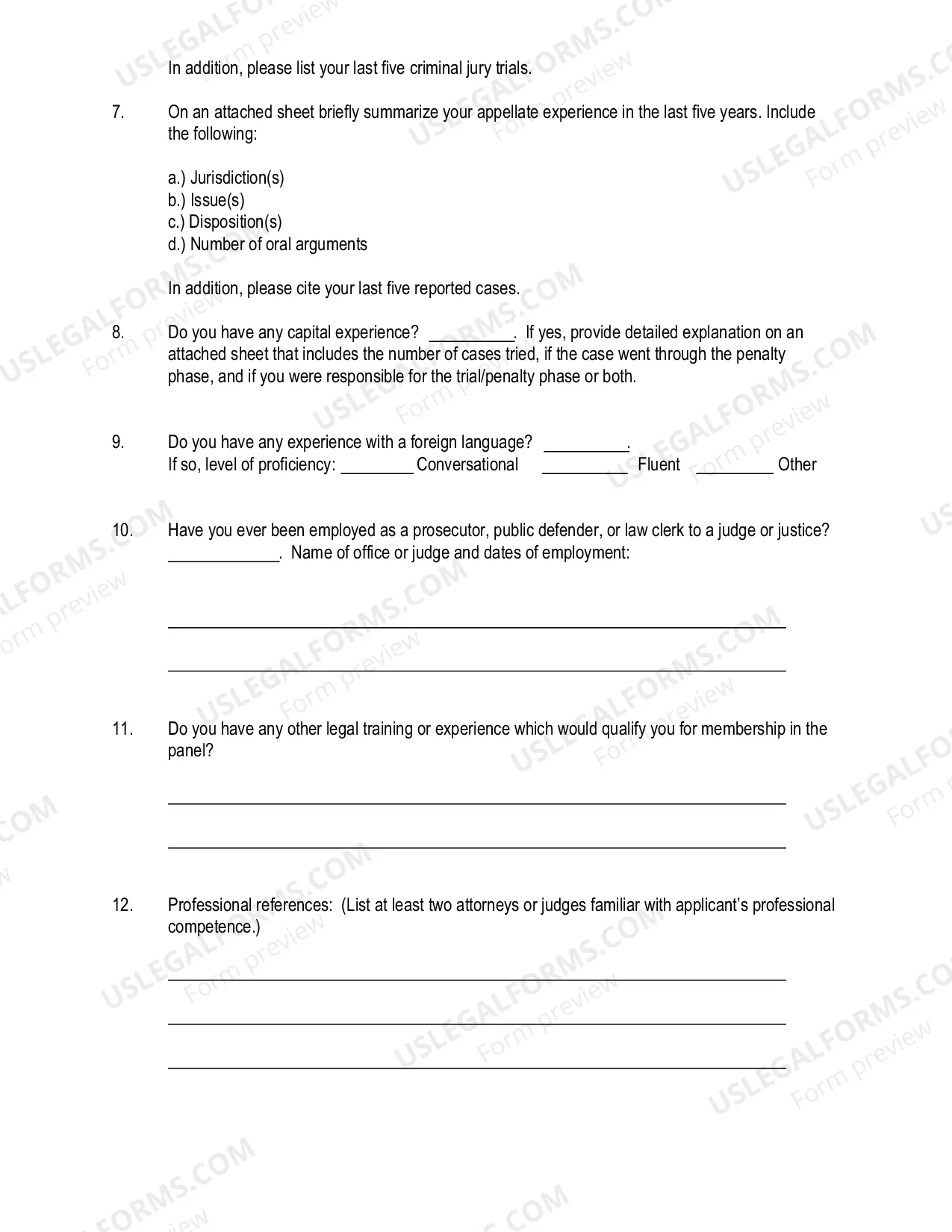 Preview CJA Panel Application