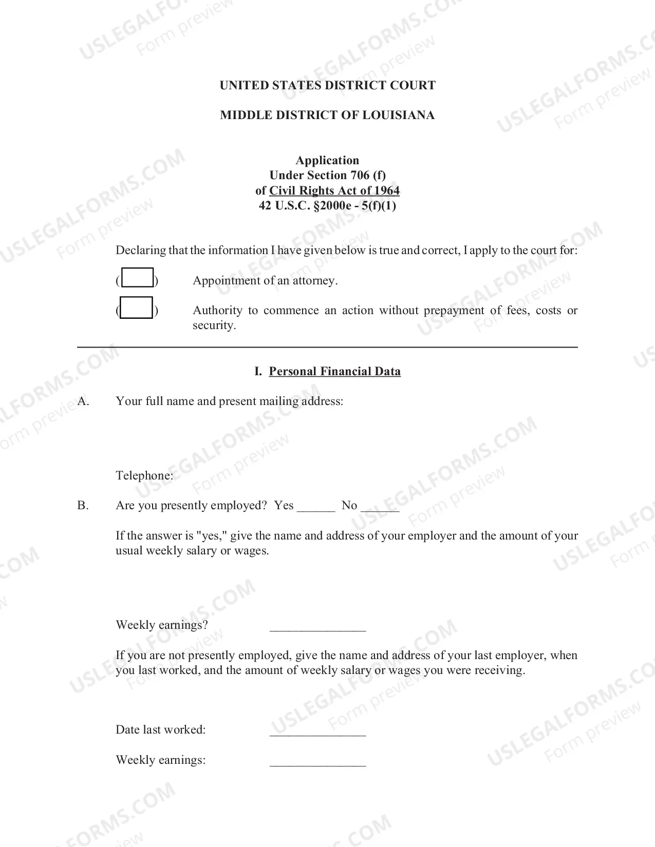Preview EEOC Complaint & Appointment of Counsel