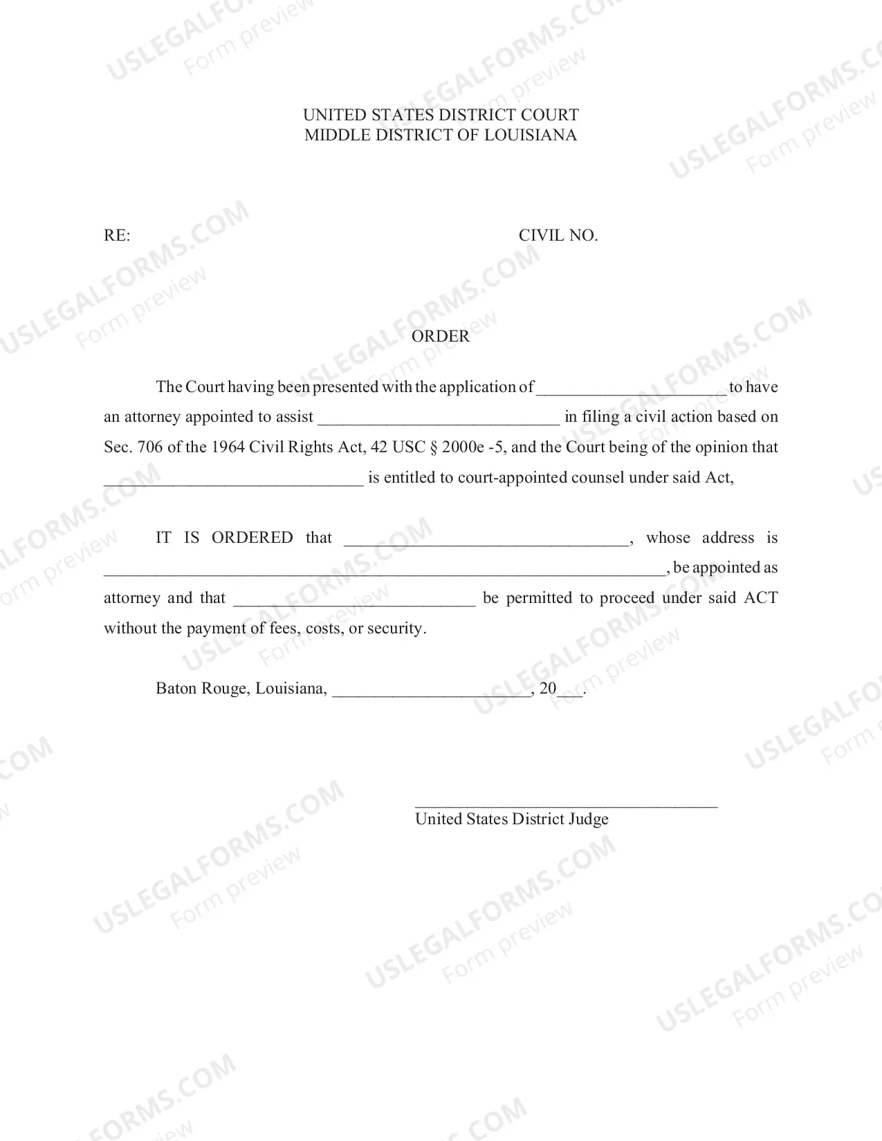 Preview EEOC Complaint & Appointment of Counsel