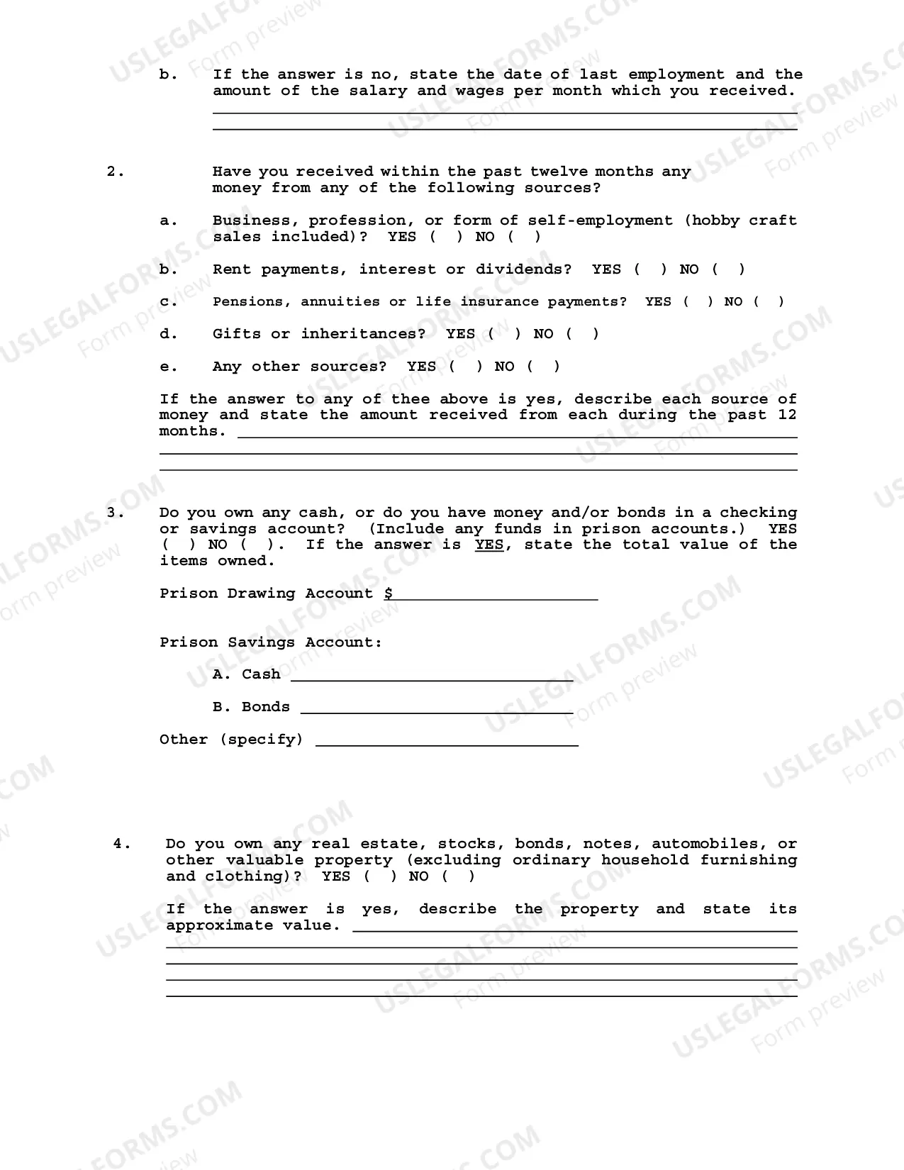 Preview Inmate 1983 Motion for IFP
