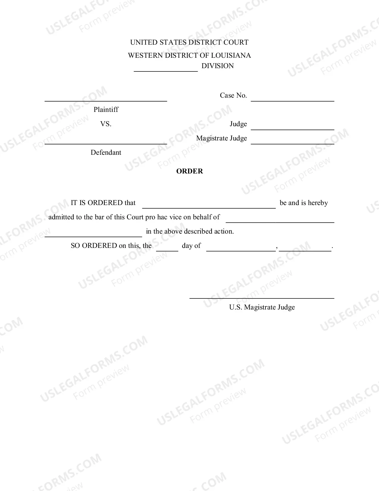 Preview Motion To Appear Pro Hac Vice With Certificate of Service And Order