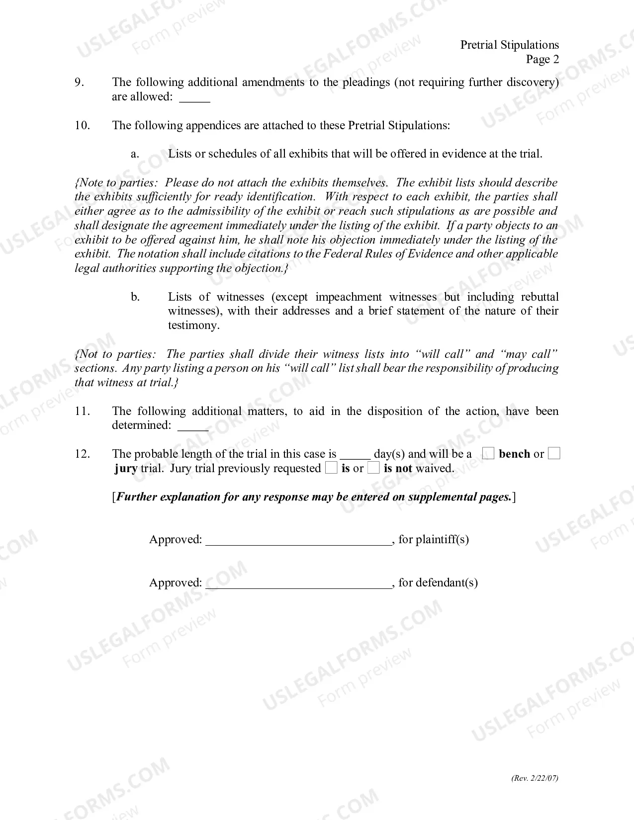 Preview Pretrial Stipulations (Judge Drell)