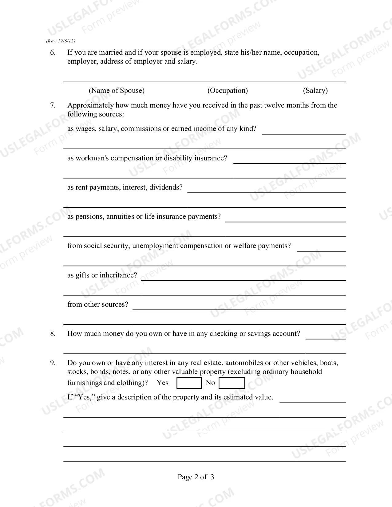Preview Application to Proceed In Forma Pauperis - Non-Prisoner