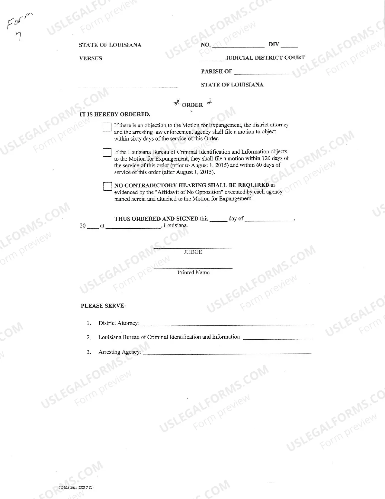 Preview Felony and Misdemeanor case expungement forms