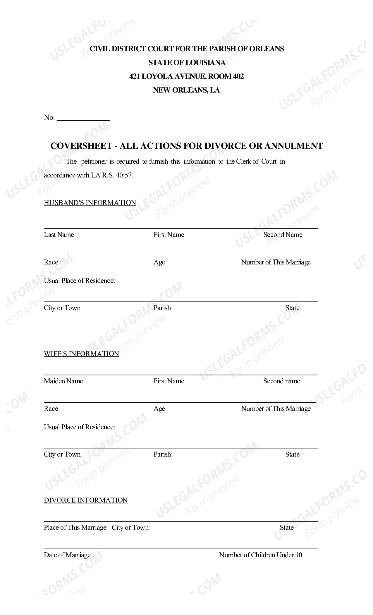 Preview All New Suits Forms (163 KB)