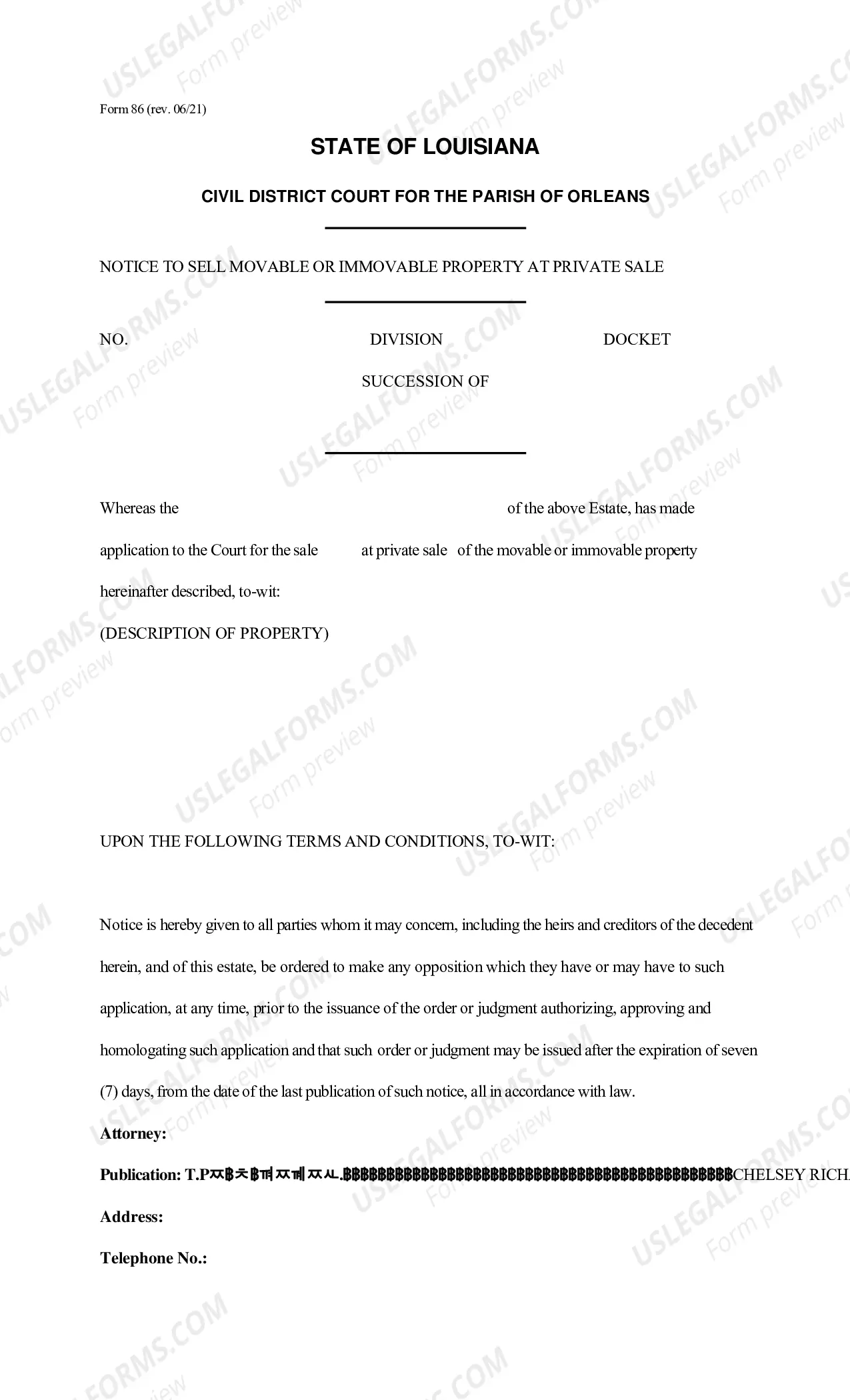 Preview All Succession Forms (43 KB)