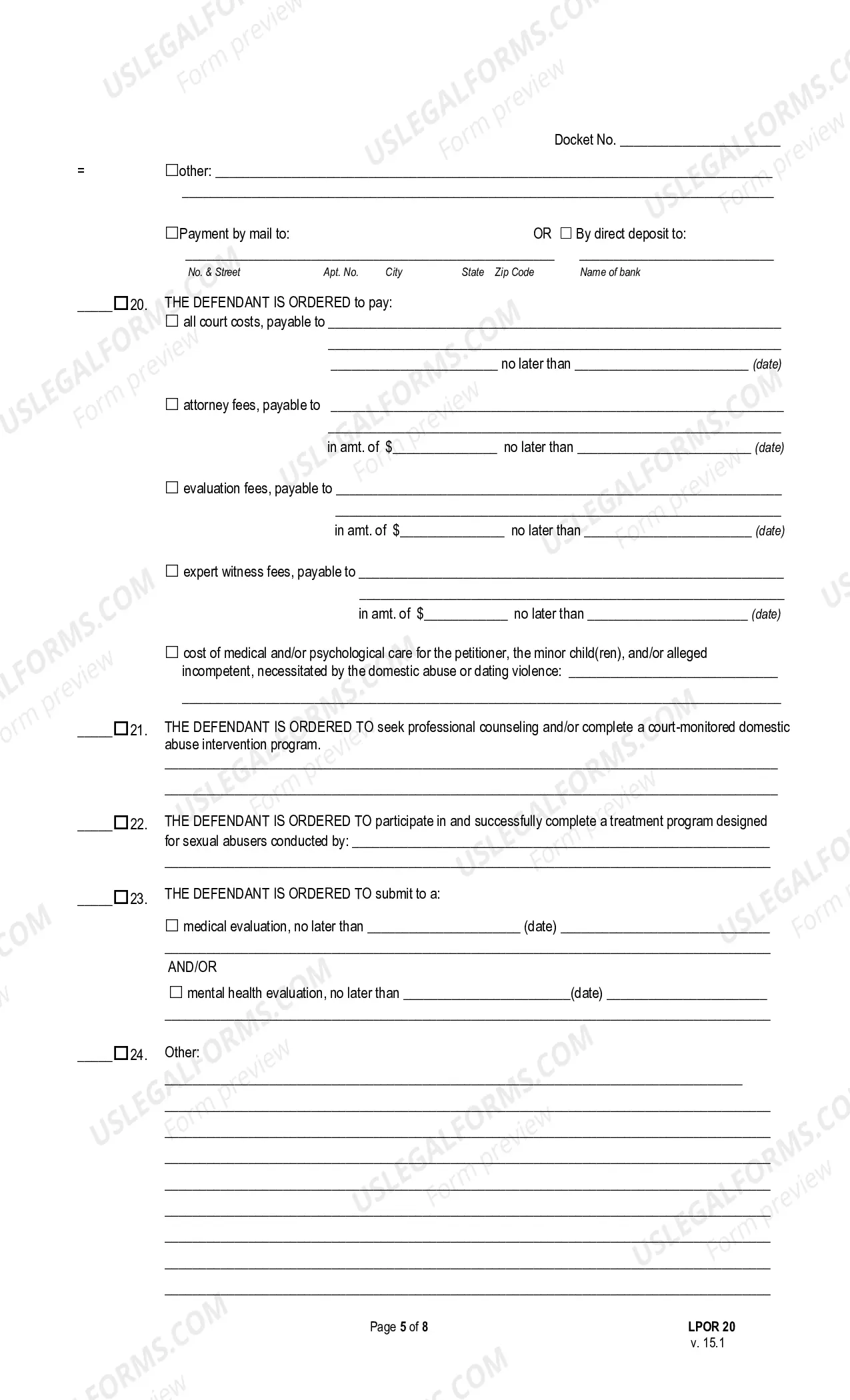 Preview Order of Protection