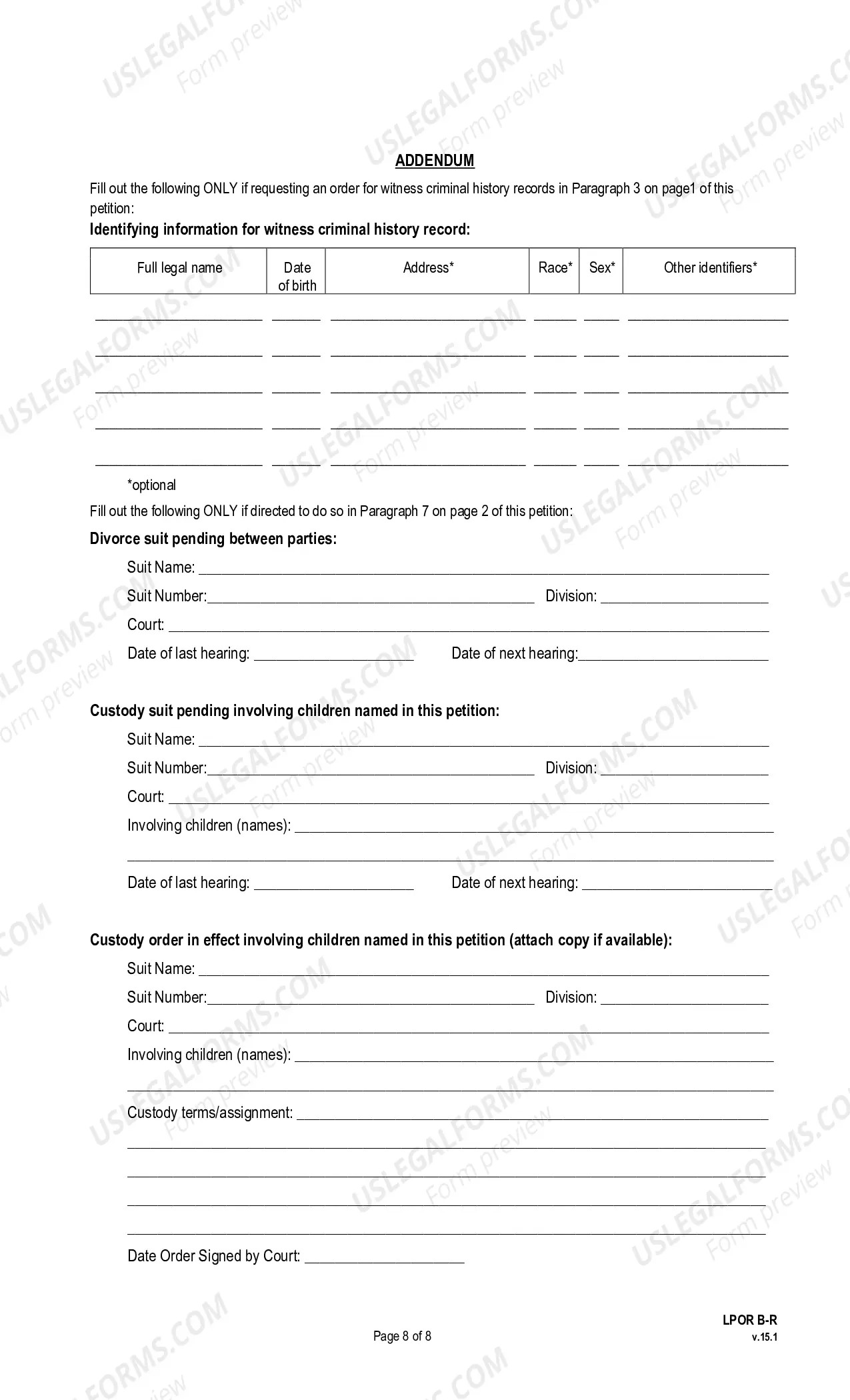 Preview Petition for Protection From Abuse, In Reconvention (pursuant to La. R.S. 46:2131 et seq. or La. R.S. 46:2151)