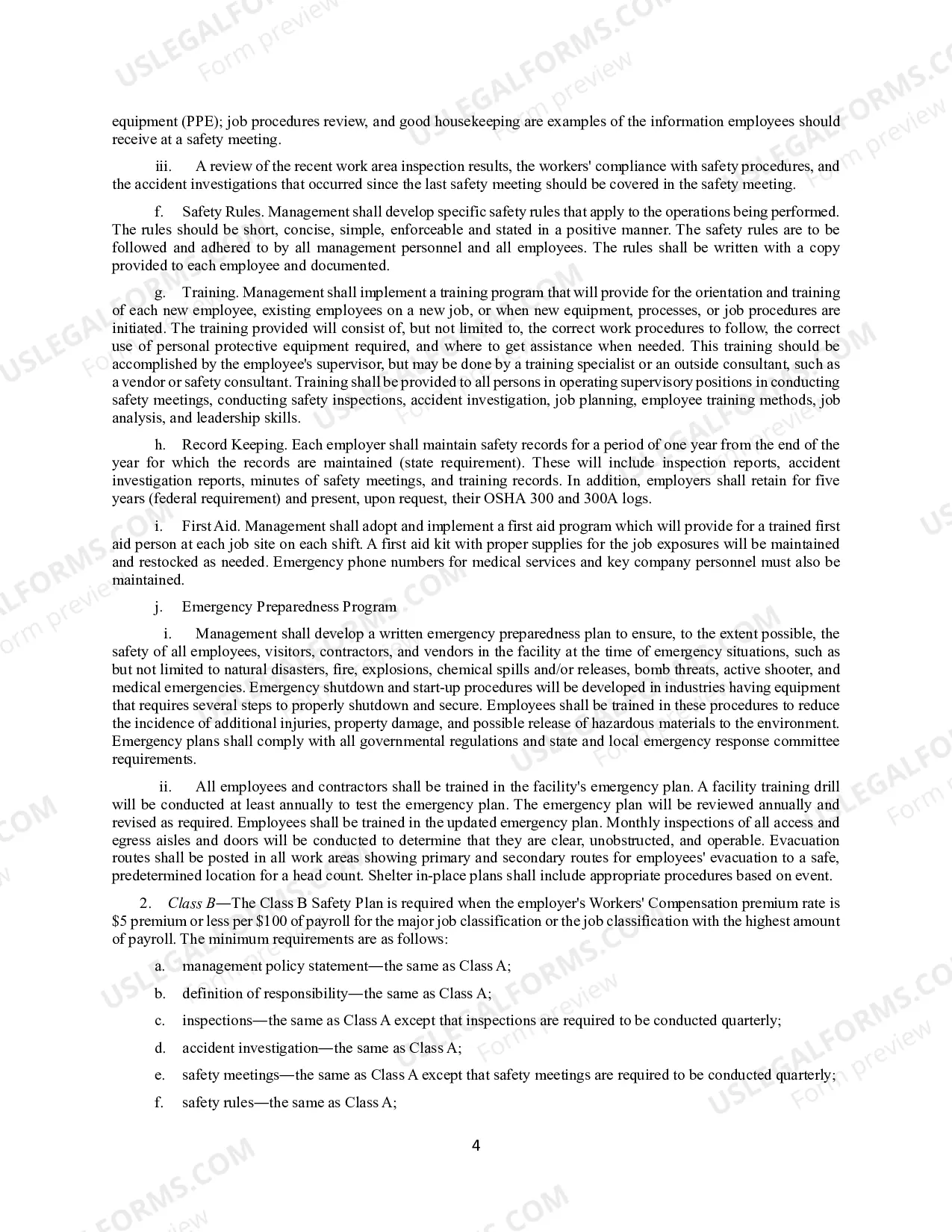 Preview Safety Requirements