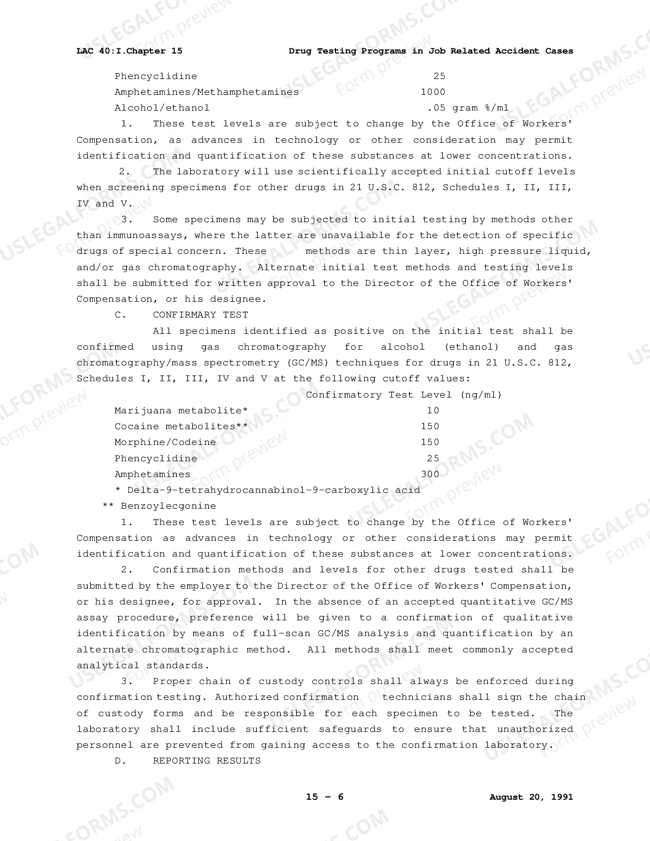 Preview Drug Testing Programs in Job Accident Cases