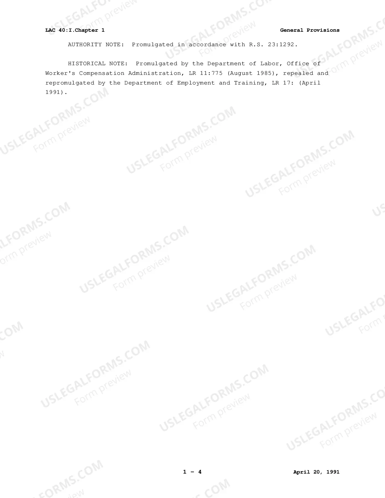 Preview General Provisions