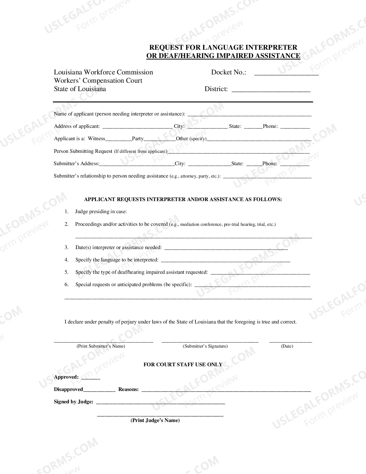Preview Interpreter/ADA Accommodations