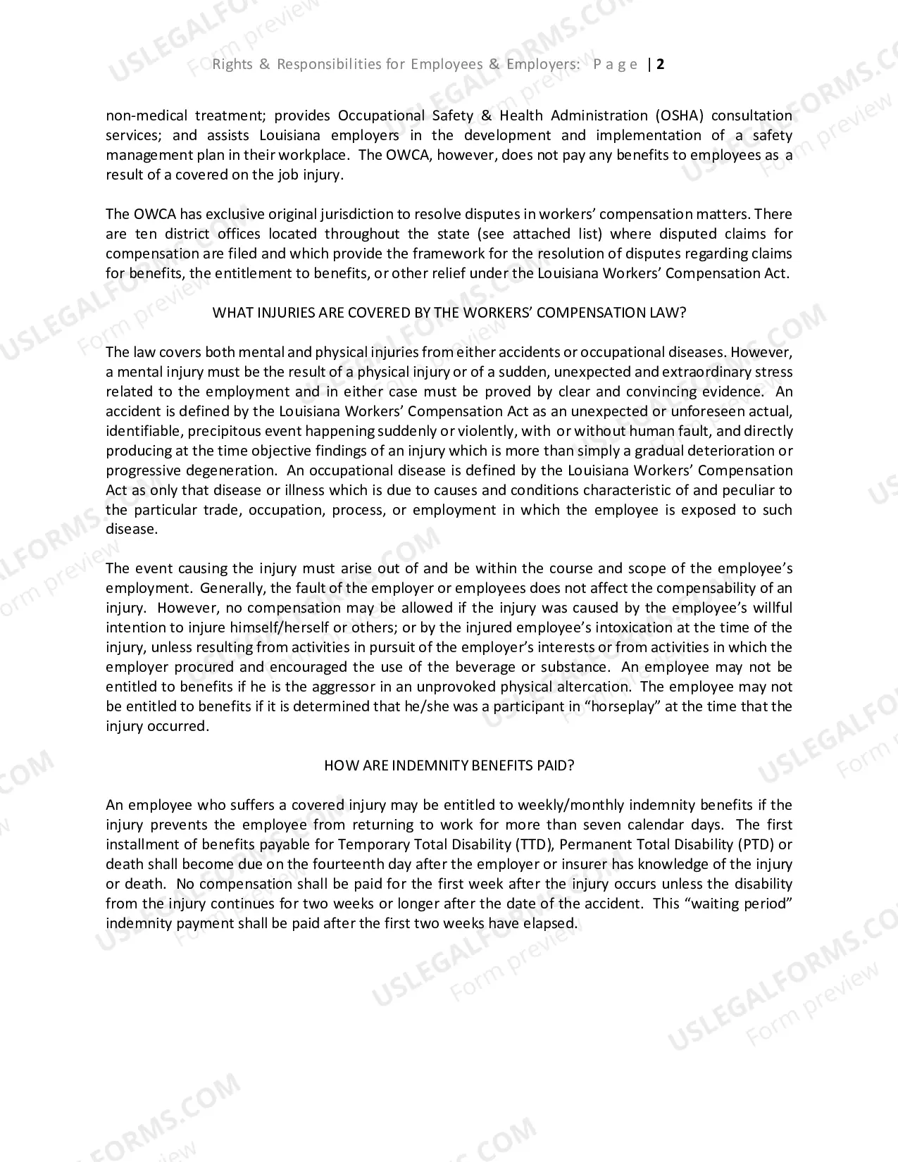 Preview Rights and Responsibilities in Workers' Compensation New