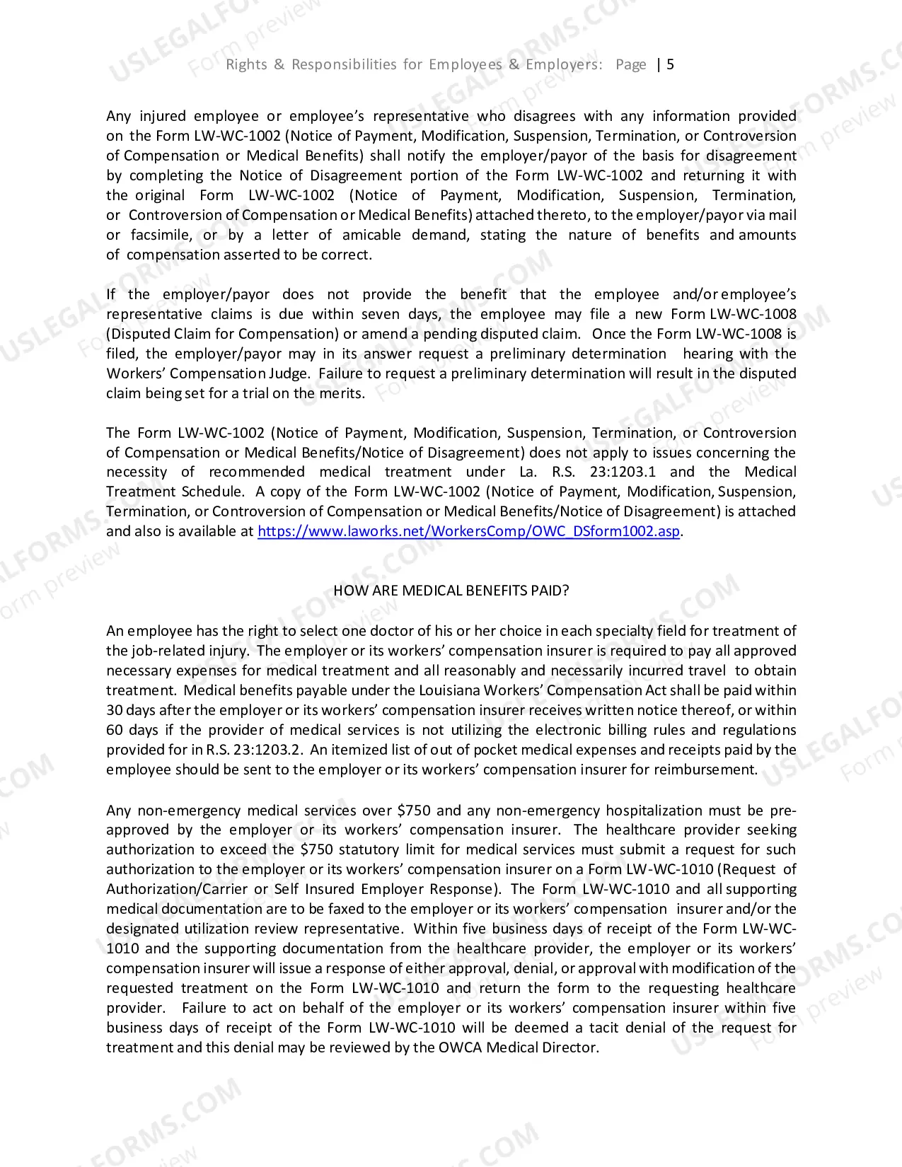 Preview Rights and Responsibilities in Workers' Compensation New