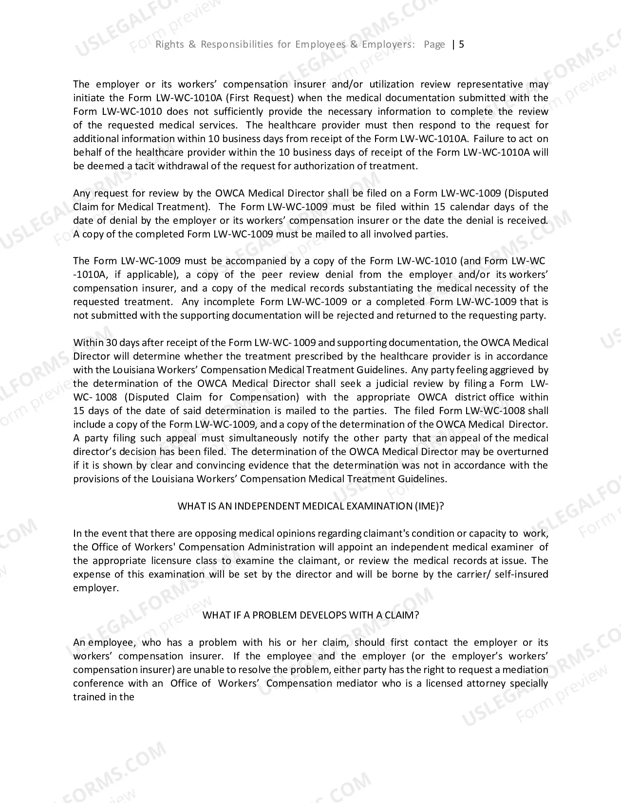 Preview Rights and Responsibilities in Workers' Compensation New