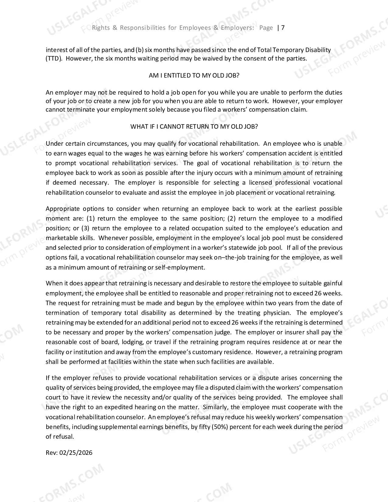 Preview Rights and Responsibilities in Workers' Compensation New