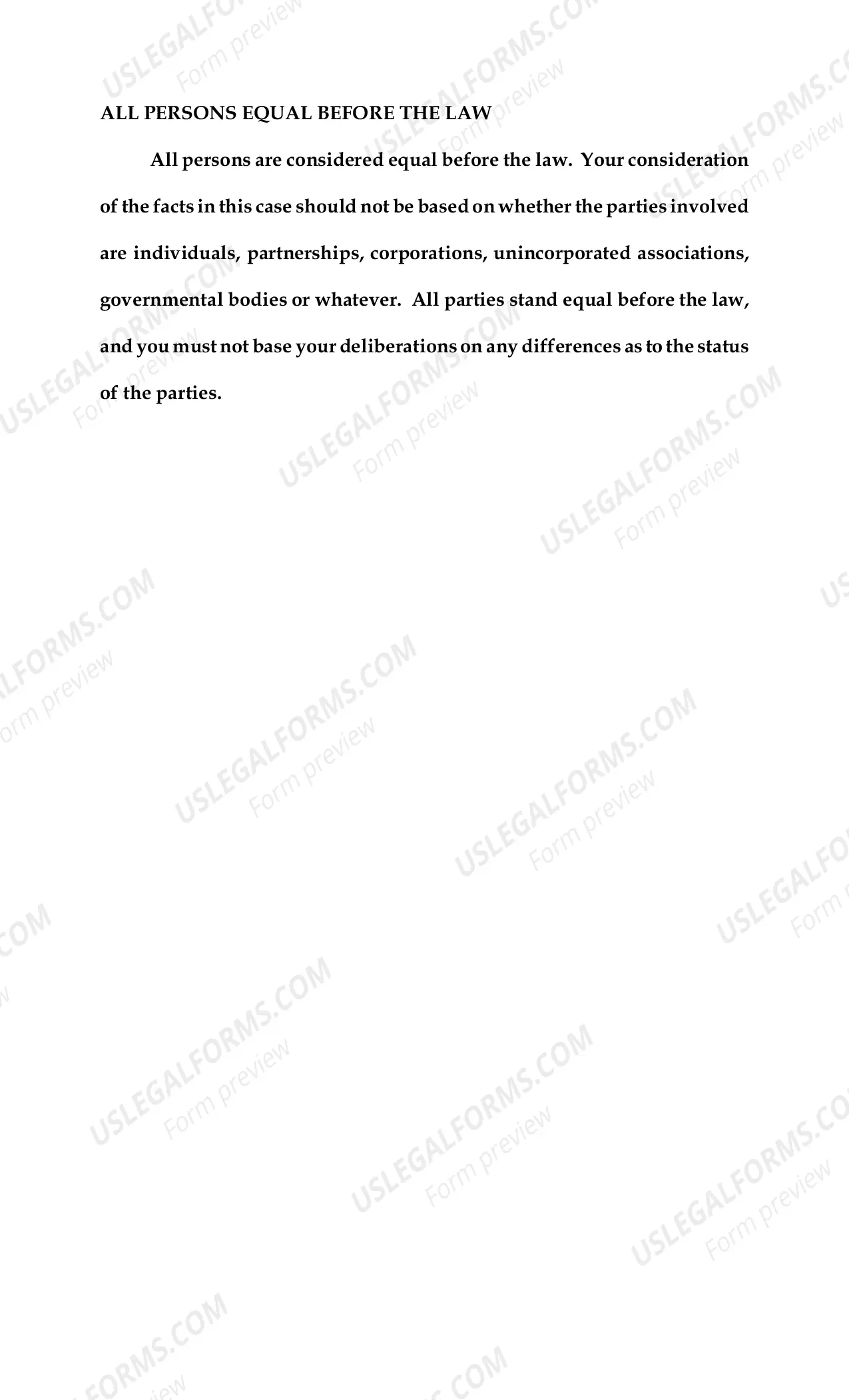 Preview Instructions for Jurors (Division "O" civilcases ONLY)