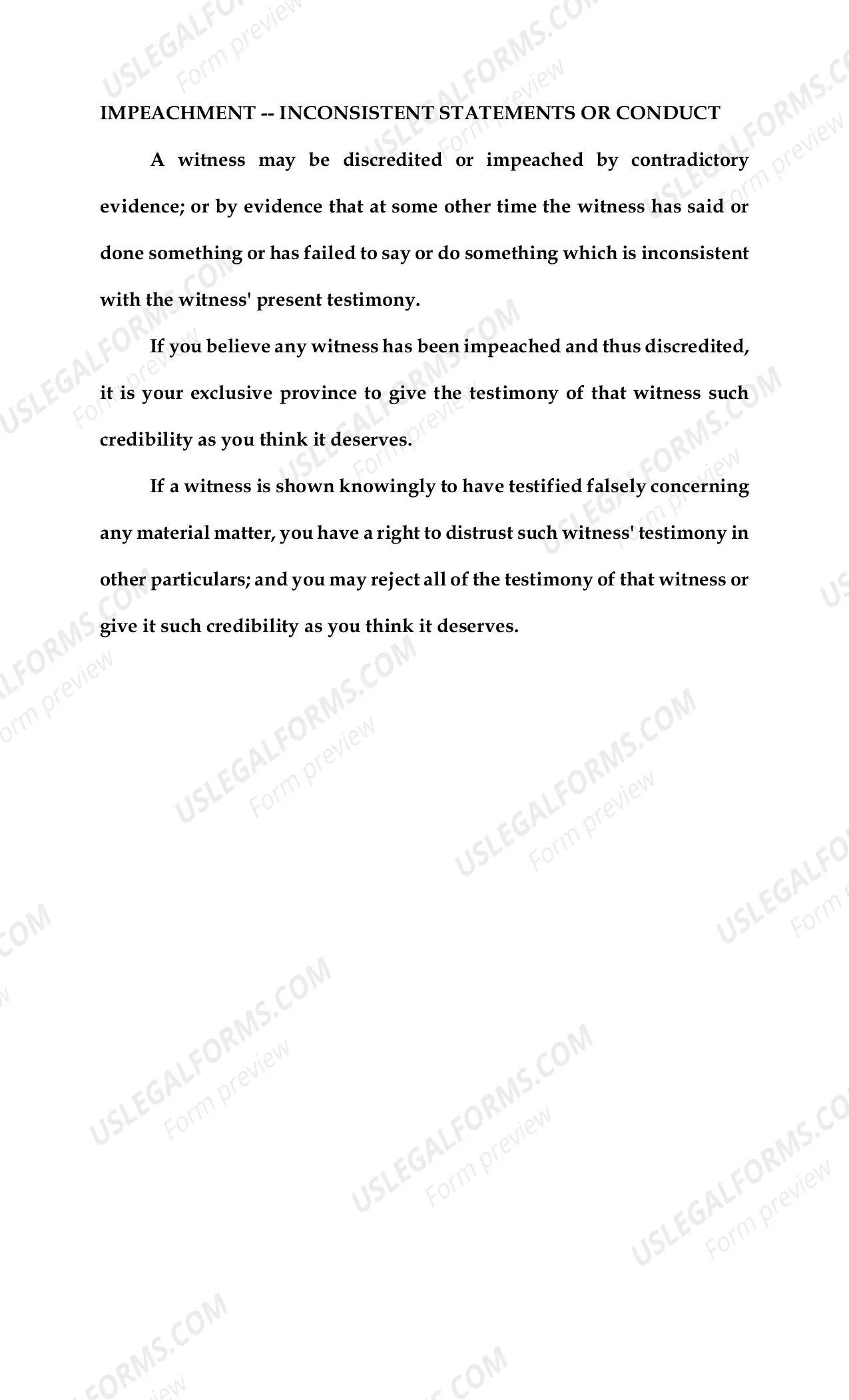 Preview Instructions for Jurors (Division "O" civilcases ONLY)