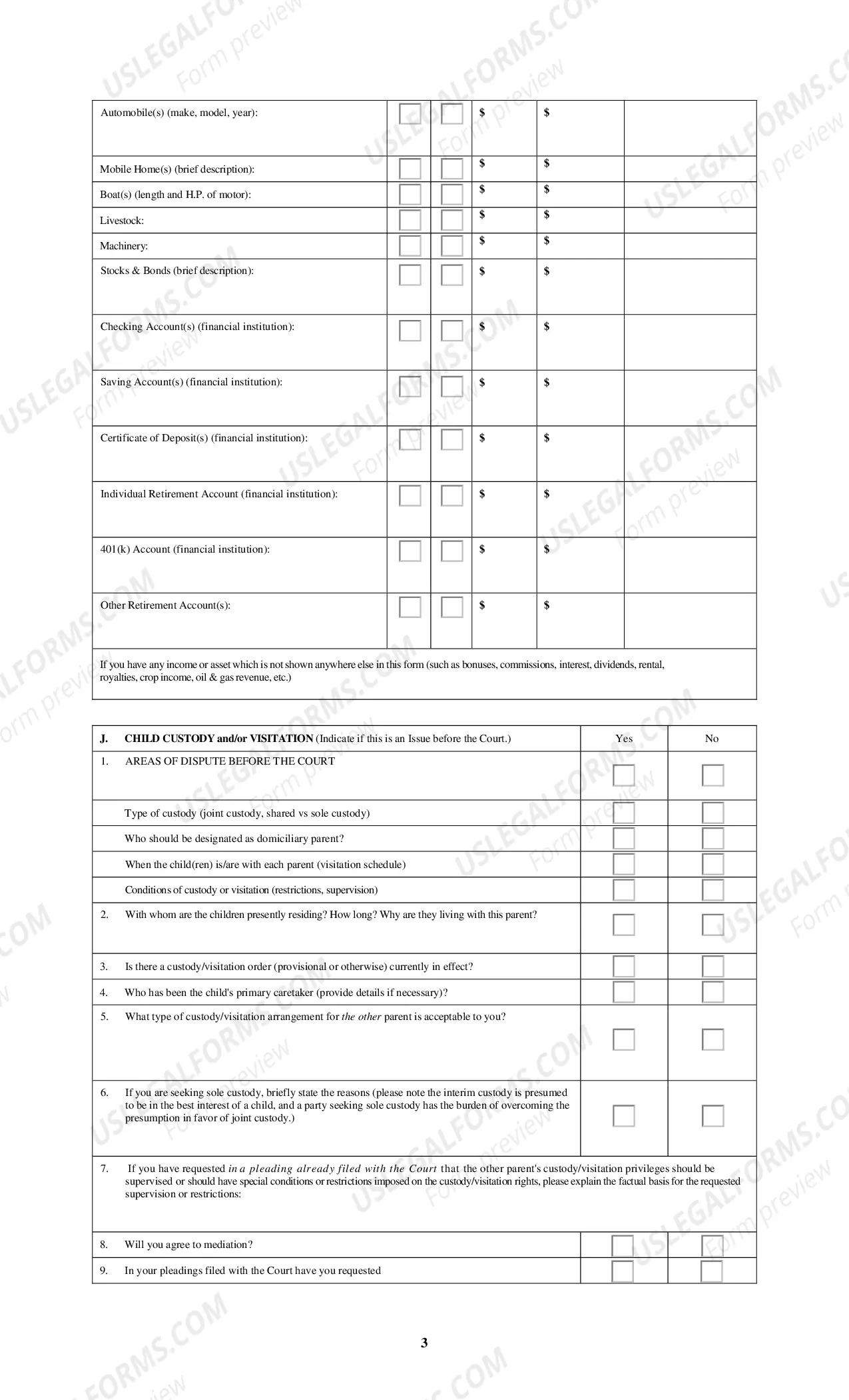 Preview Hearing Officer Conference Affidavit form