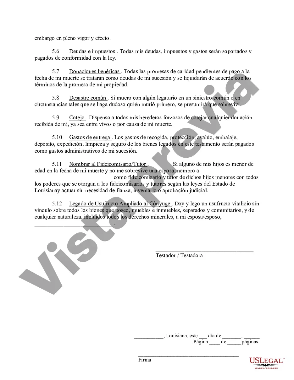 Preview Forma de testamento - Testamentos - Última voluntad legal y testamento