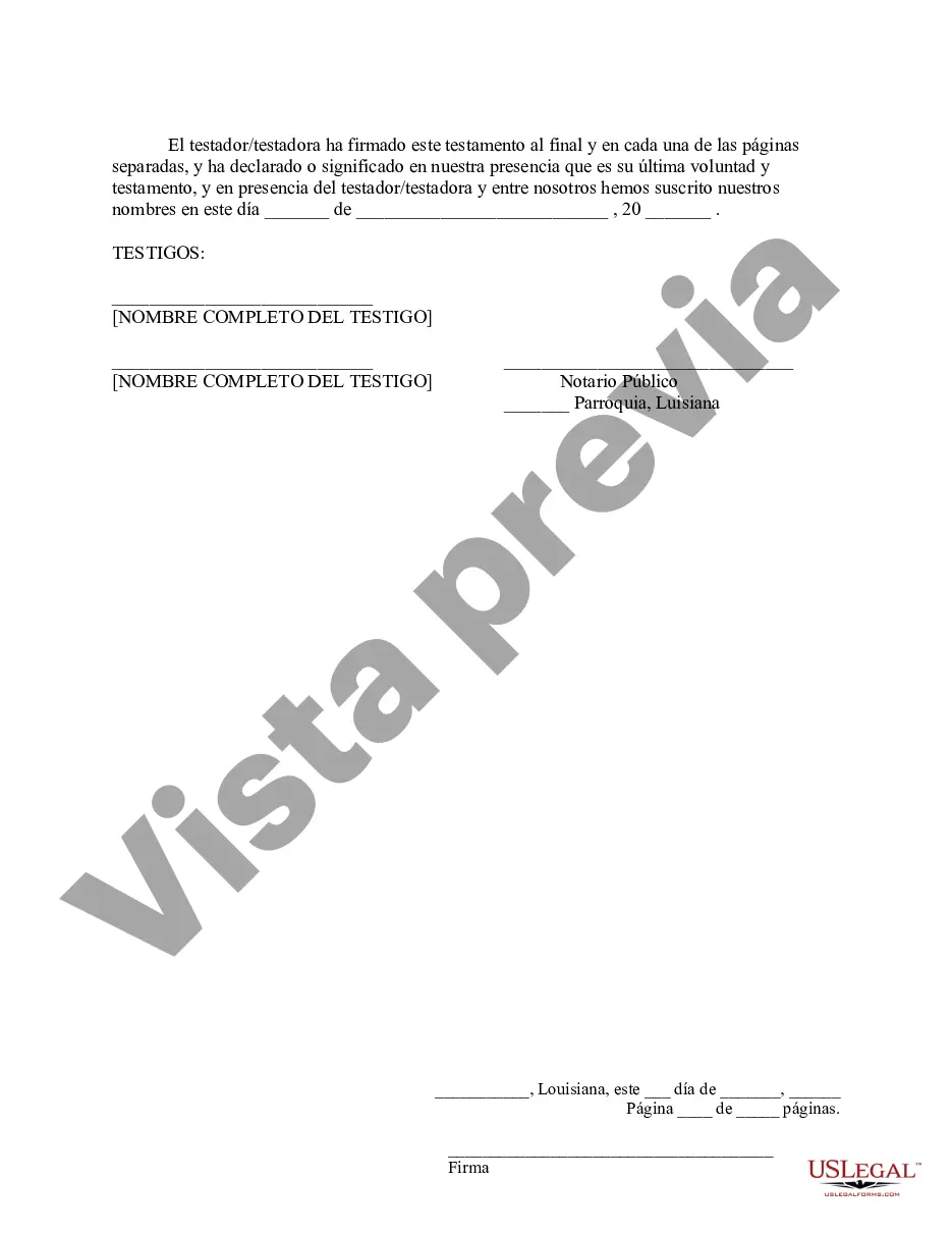 Preview Forma de testamento - Testamentos - Última voluntad legal y testamento