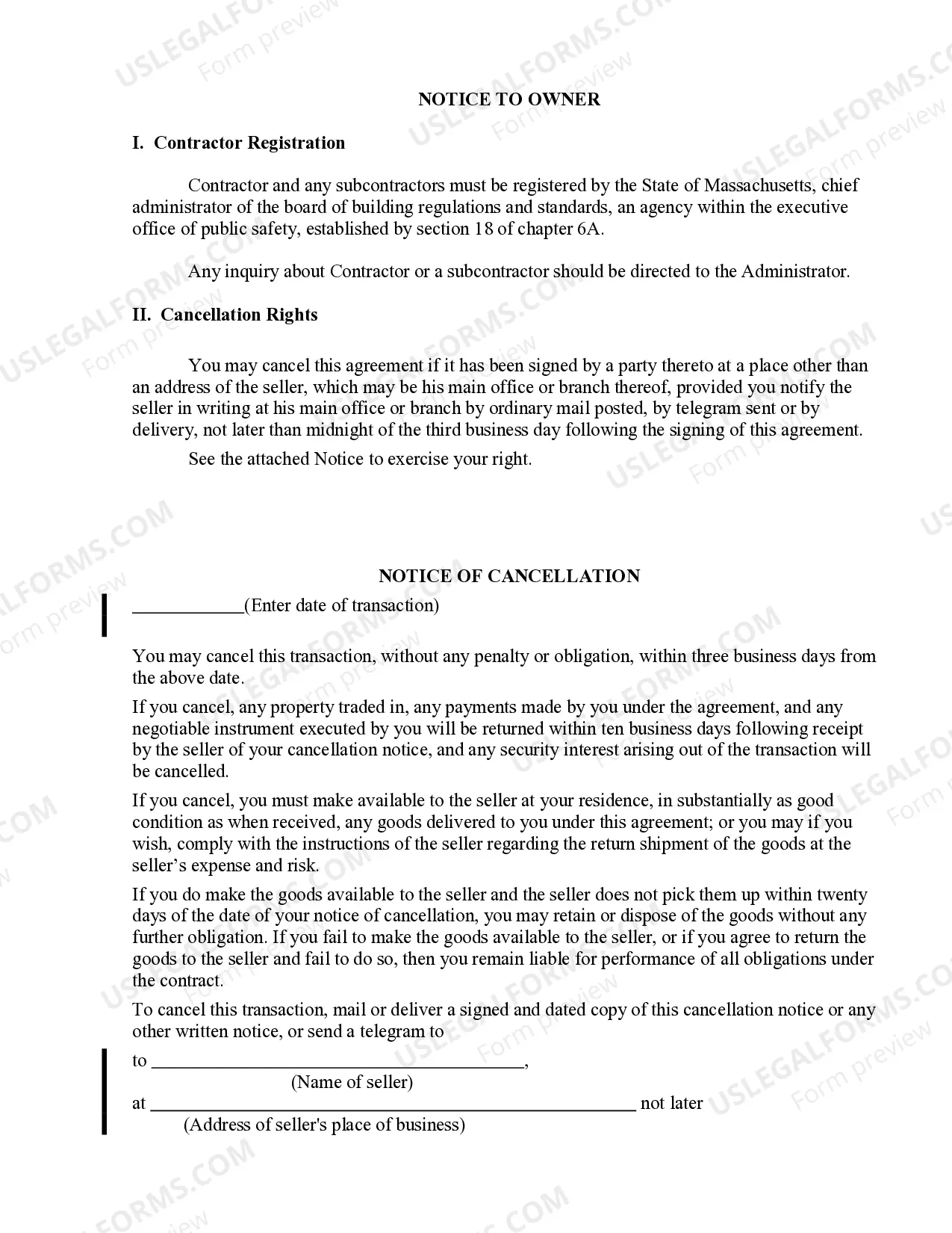 Preview Painting Contract for Contractor