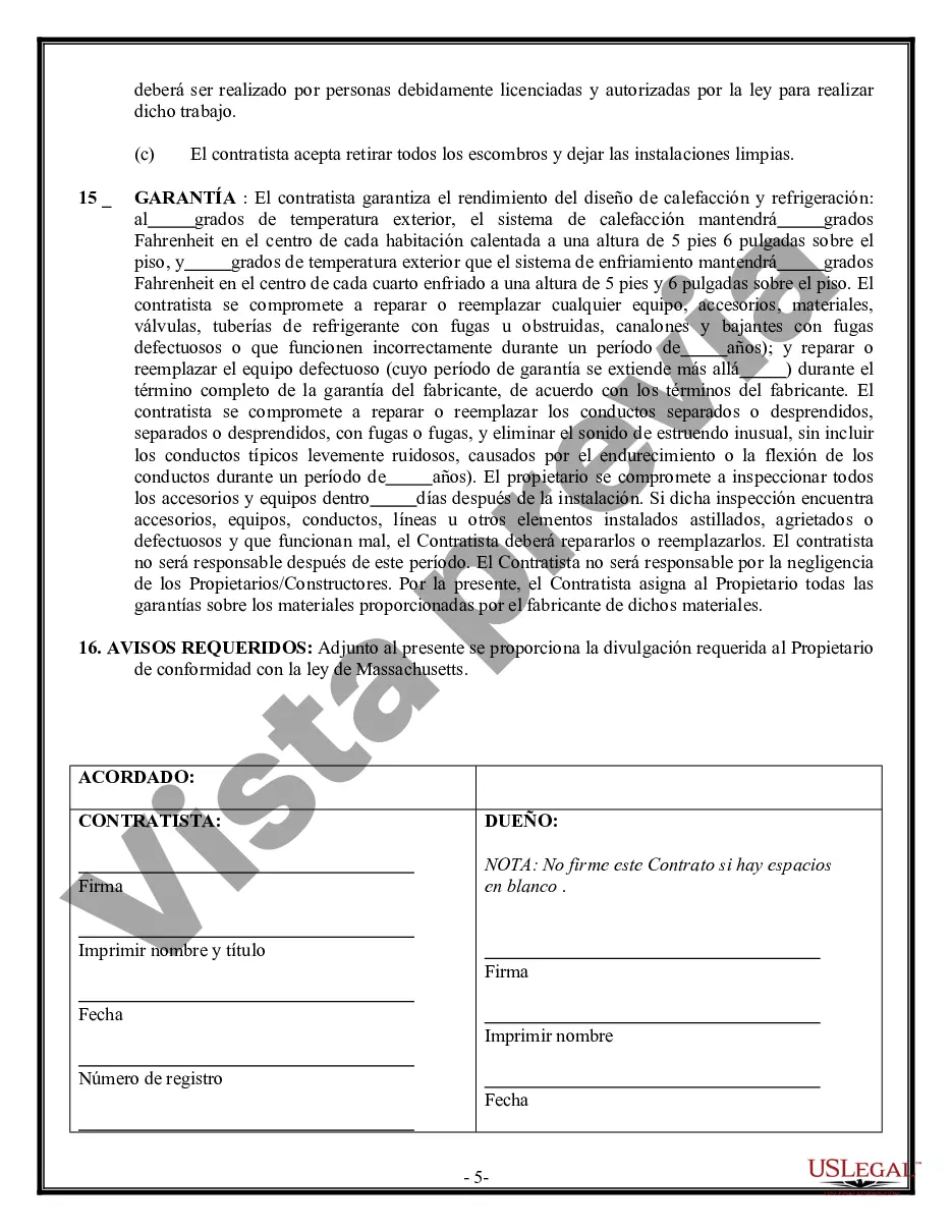 Preview Contrato HVAC para contratista