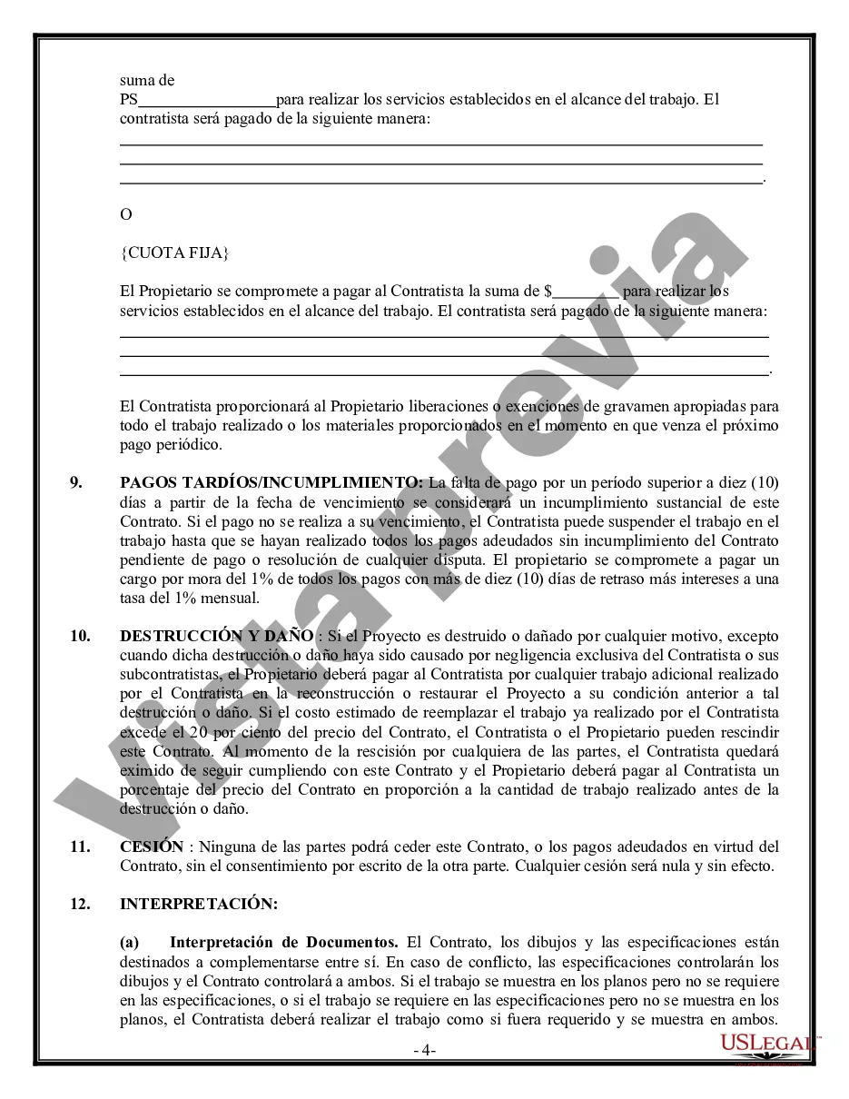 Preview Contrato de paisajismo para contratista