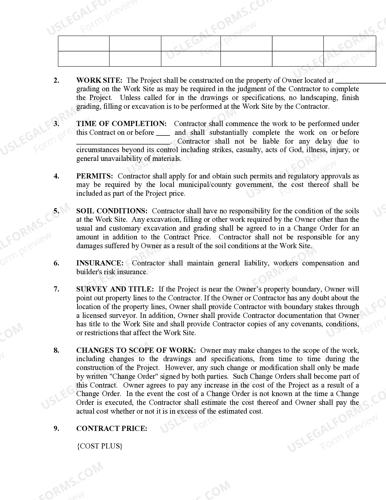 Preview Renovation Contract for Contractor