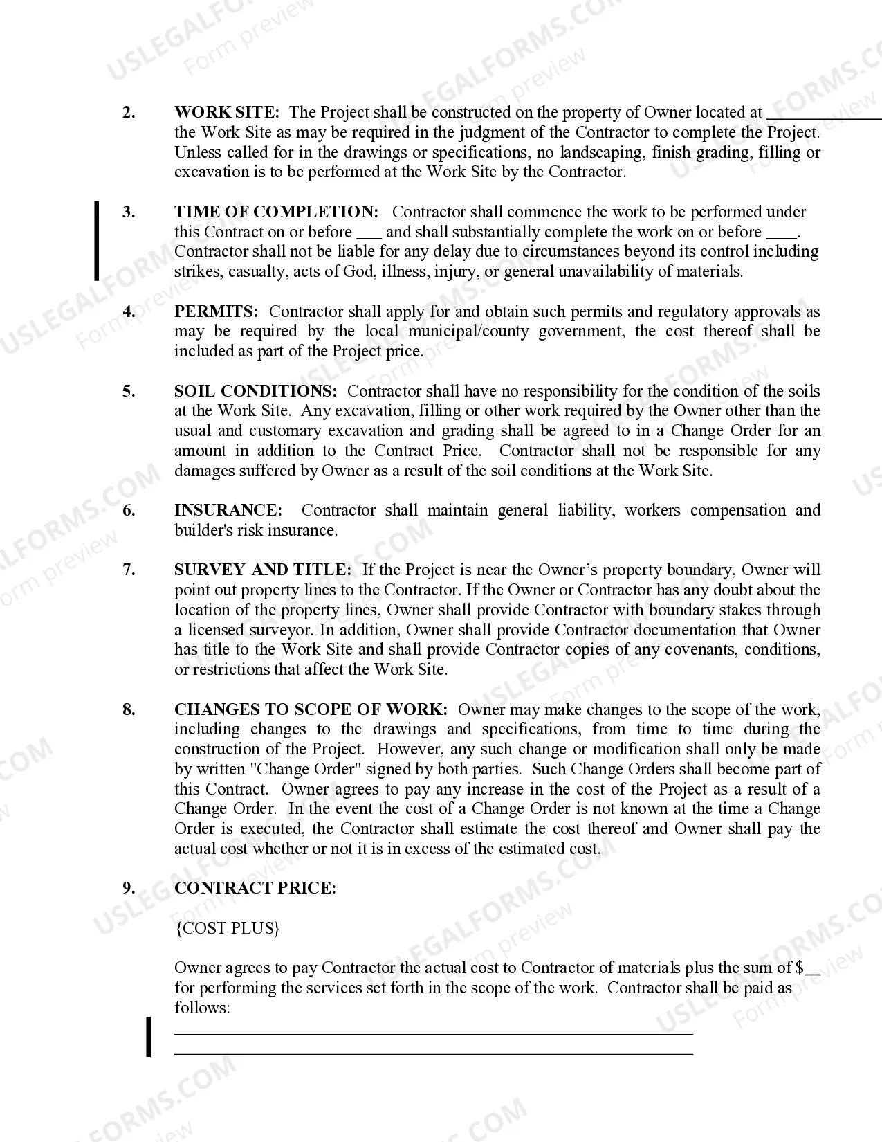 Preview Concrete Mason Contract for Contractor