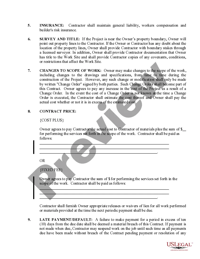 Preview Insulation Contract for Contractor