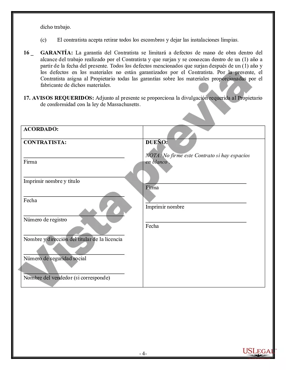 Preview Contrato de pavimentación para contratista
