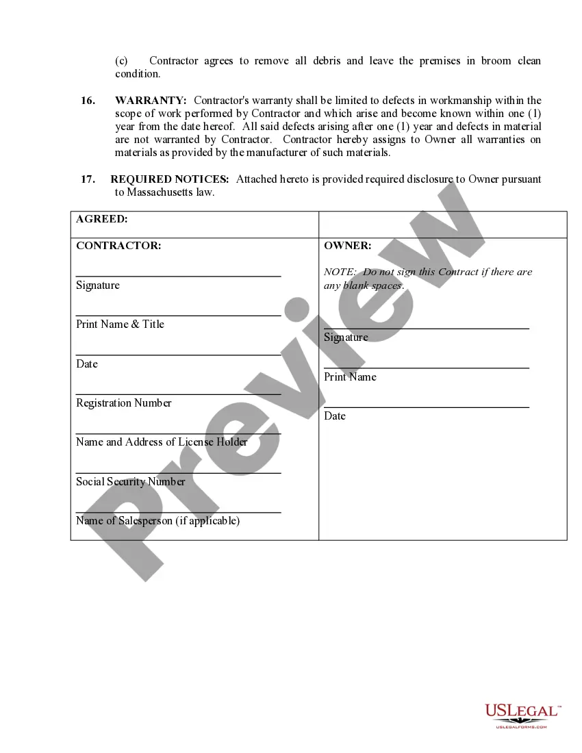 Preview Brick Mason Contract for Contractor