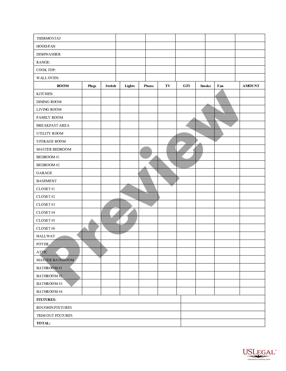 page 1 Electrical Contract for Contractor preview