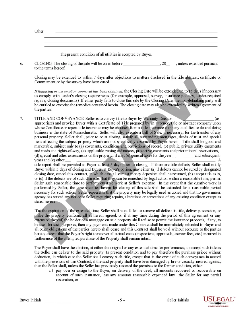 Preview Contract for Sale and Purchase of Real Estate with No Broker for Residential Home Sale Agreement