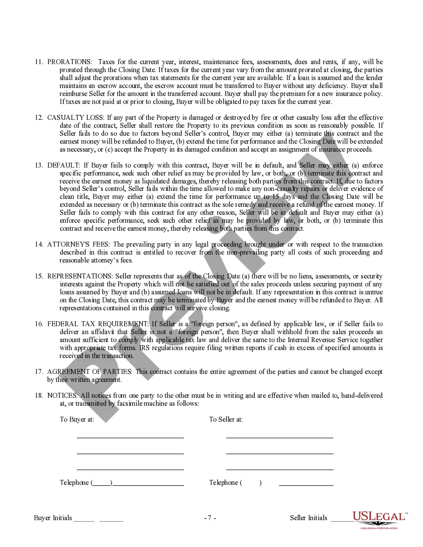 Preview Contract for Sale and Purchase of Real Estate with No Broker for Residential Home Sale Agreement
