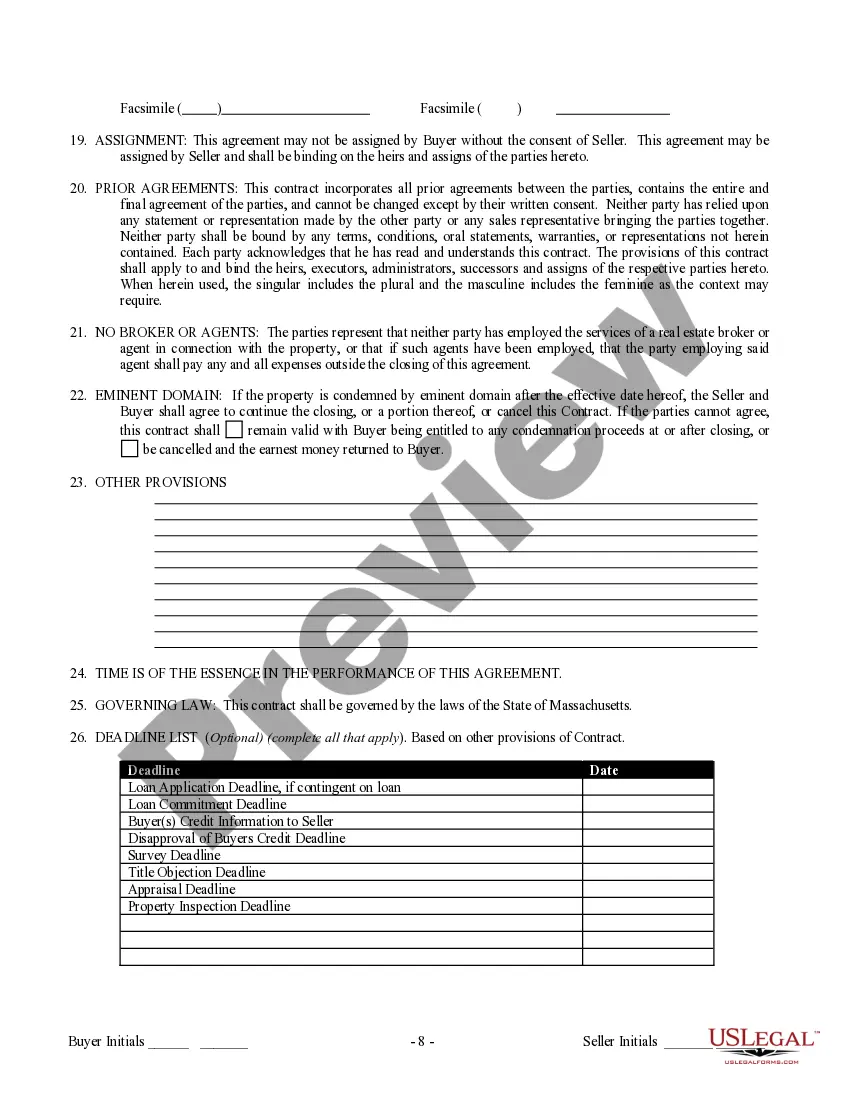 Preview Contract for Sale and Purchase of Real Estate with No Broker for Residential Home Sale Agreement