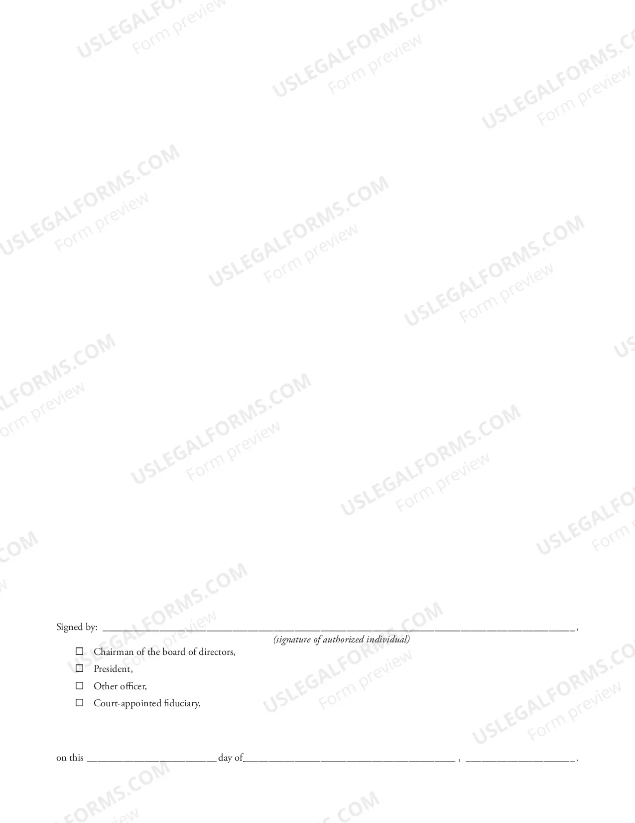 Preview Registration of Foreign Corporation