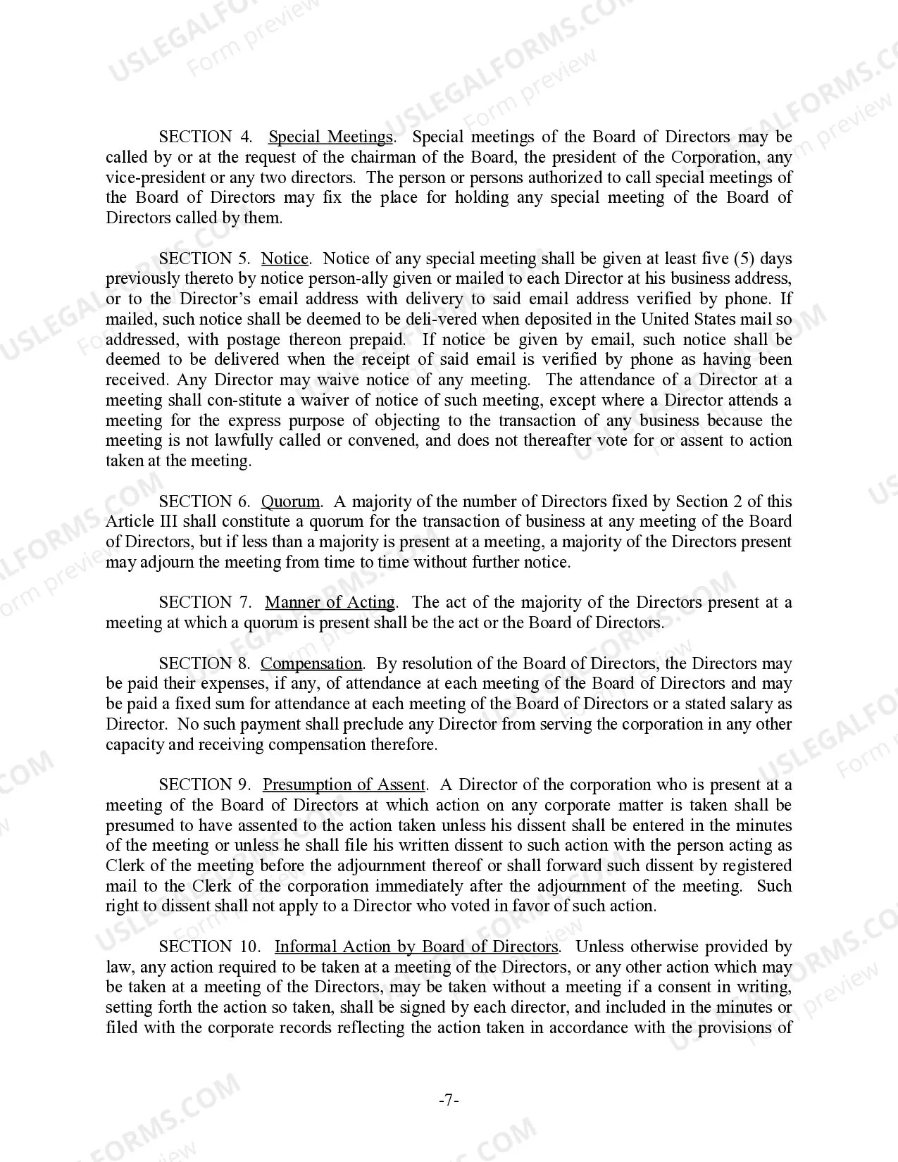 Preview Massachusetts Bylaws for Corporation