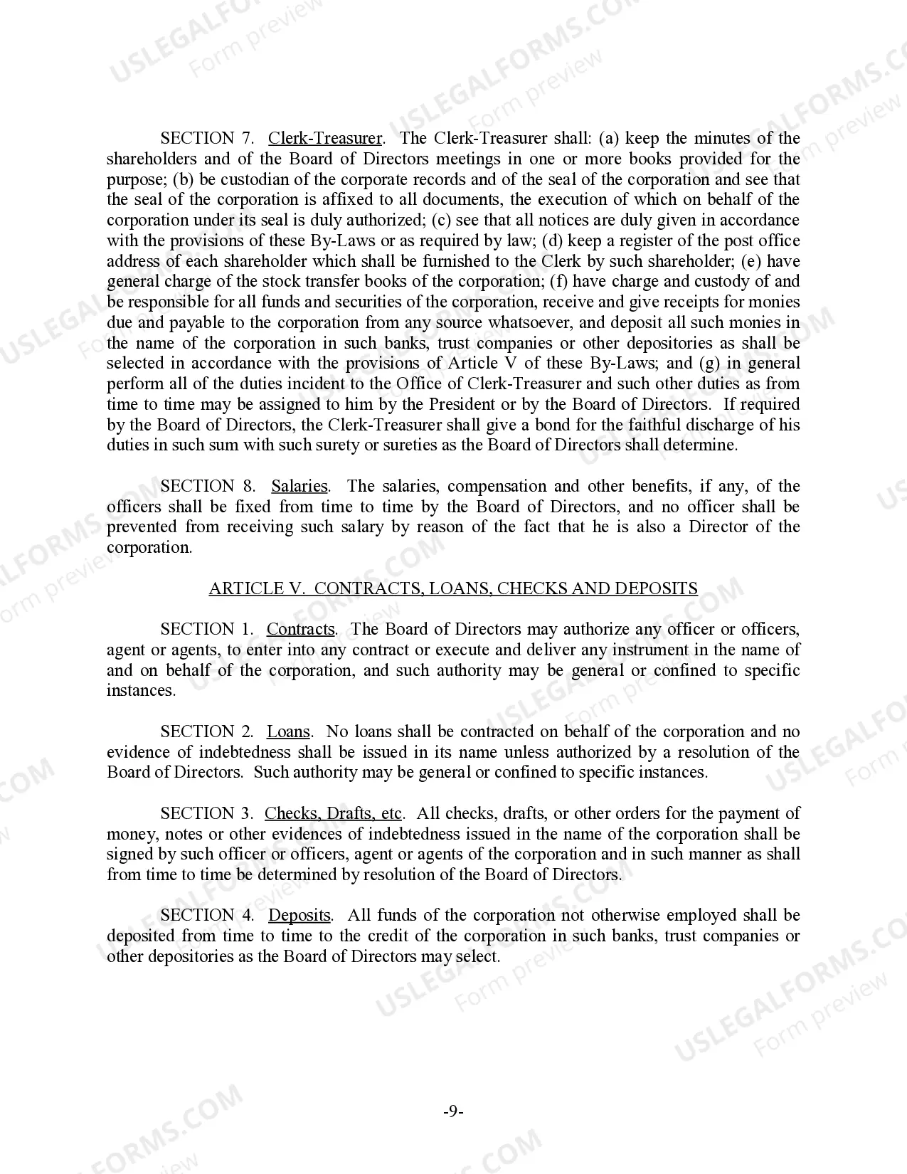 Preview Massachusetts Bylaws for Corporation