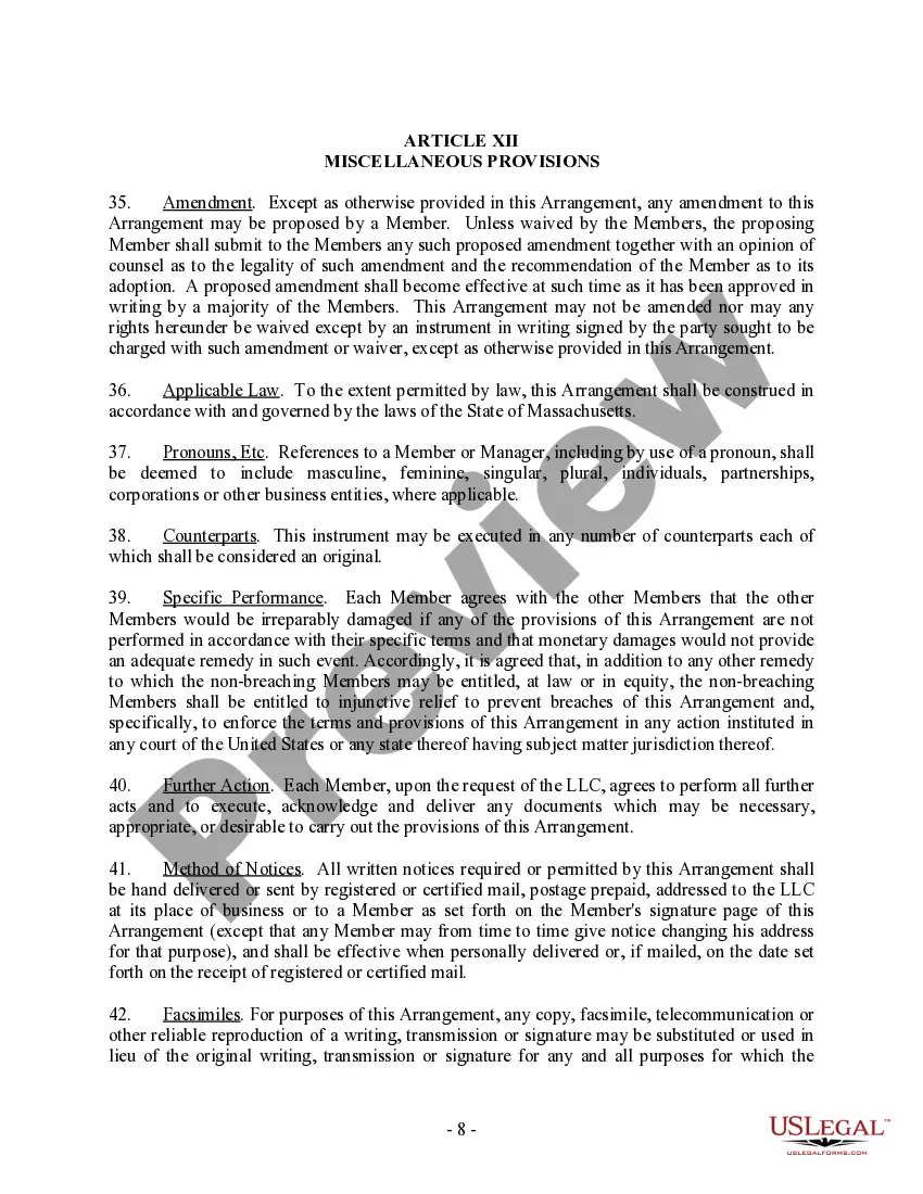 Get Single Member Limited Liability Company LLC Operating Agreement Preview Single Member Limited Liability Company LLC Operating Agreement