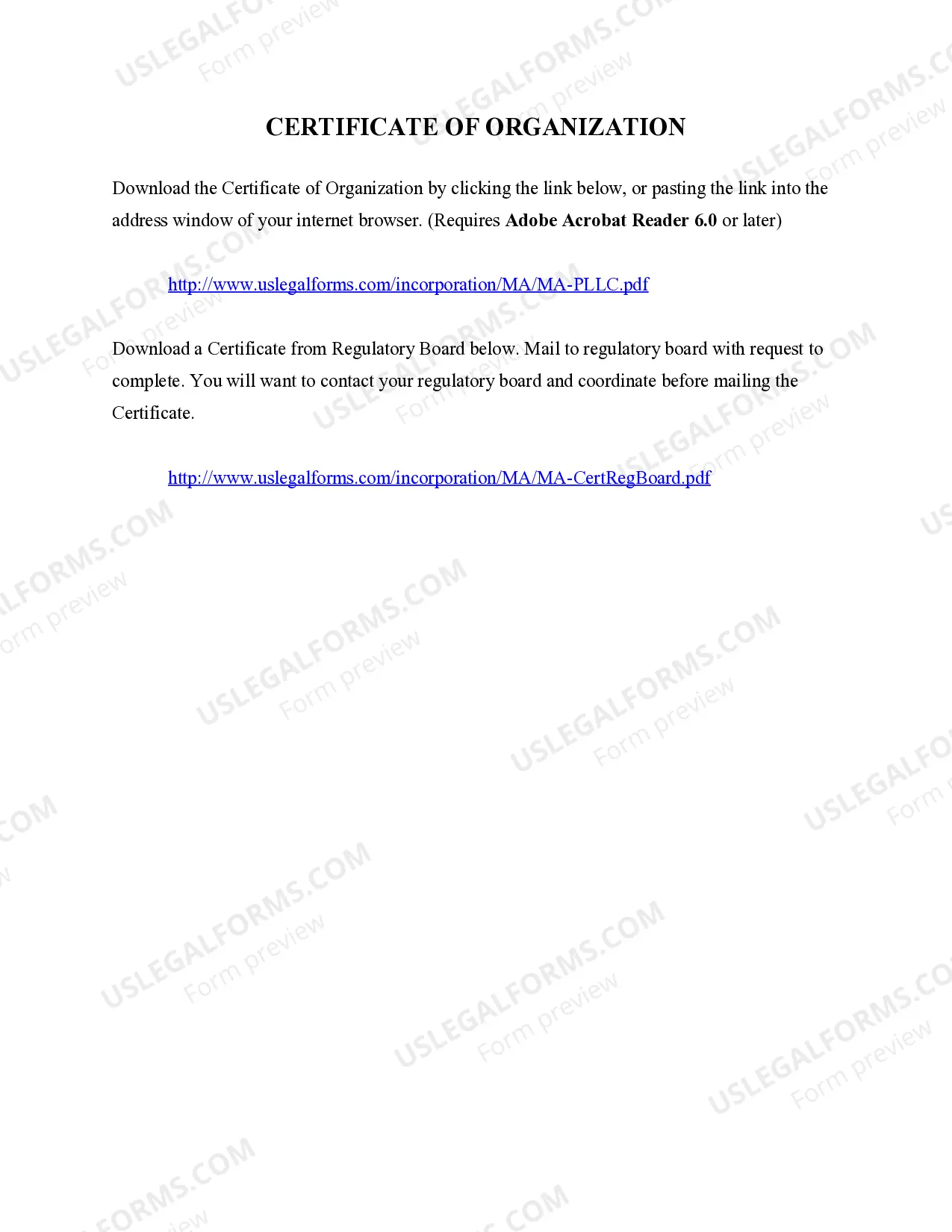 Preview Massachusetts Professional Limited Liability Company PLLC Formation Package for Licensed Professionals