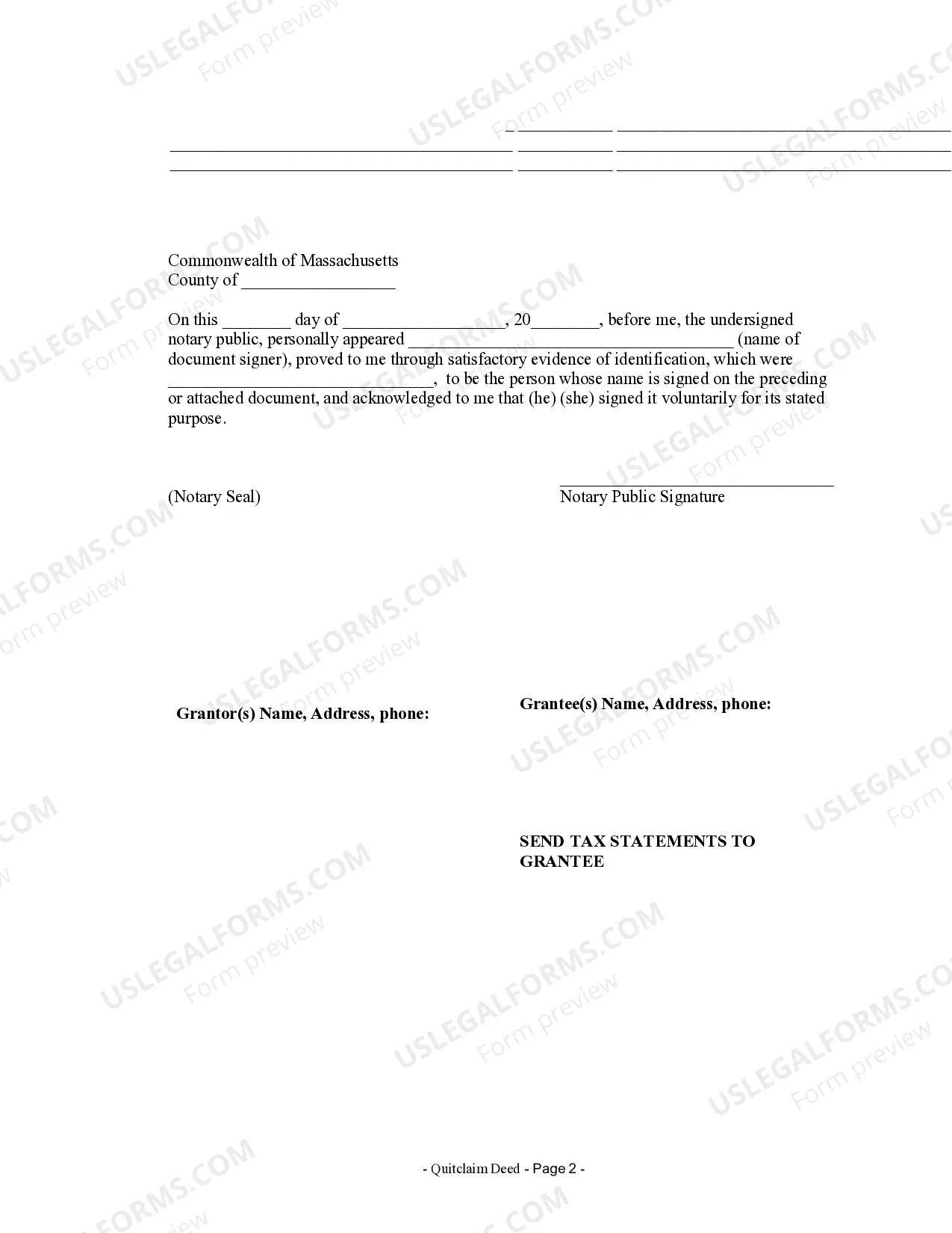 Preview Quitclaim Deed from Husband to Himself and Wife