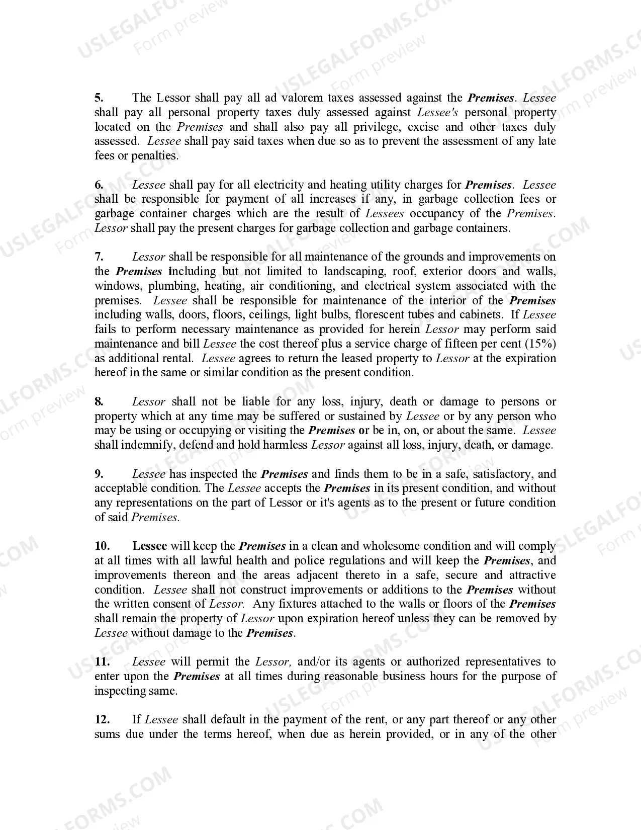 Preview Office Lease Agreement and Memorandum of Lease to be Recorded in Land Records