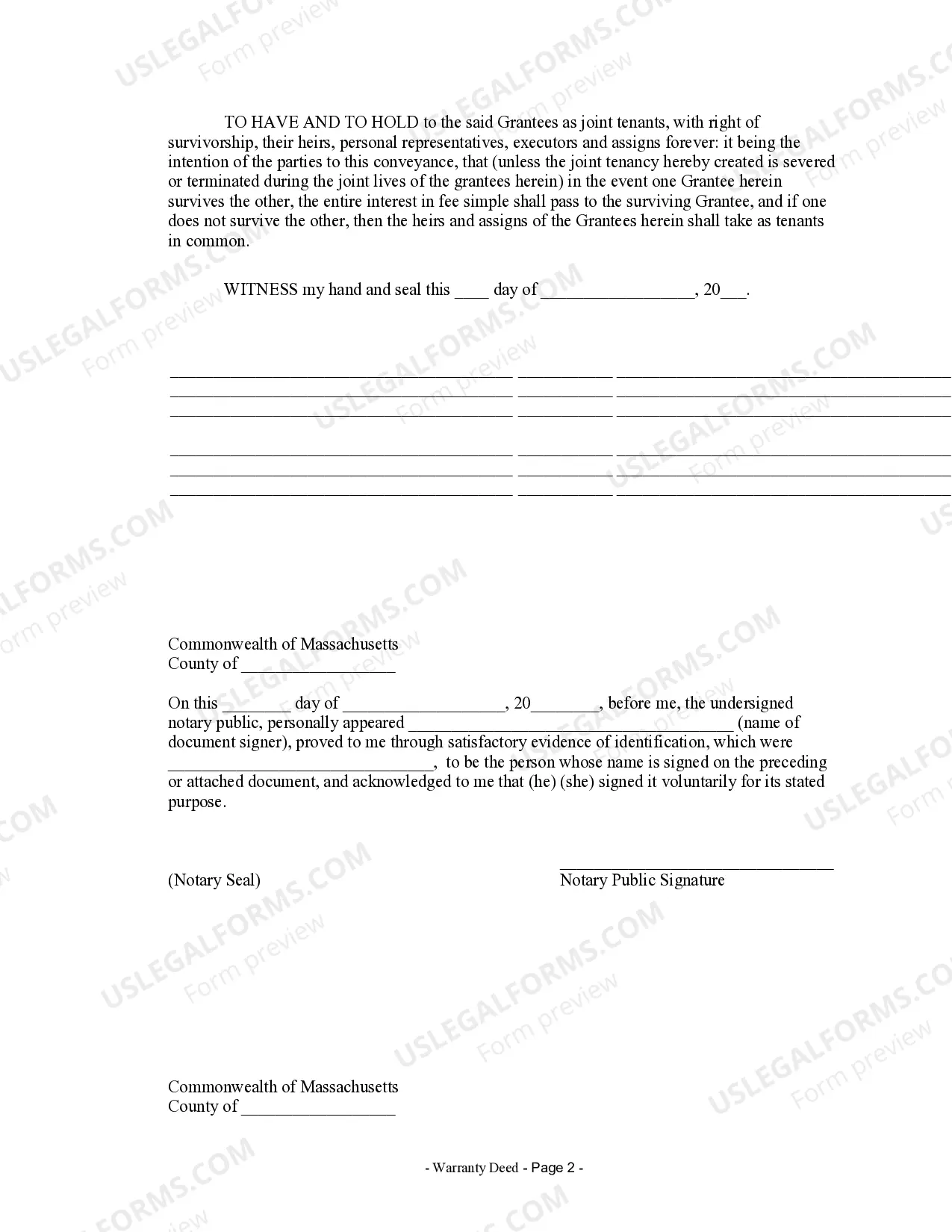 Preview Warranty Deed from Husband and Wife to Husband and Wife