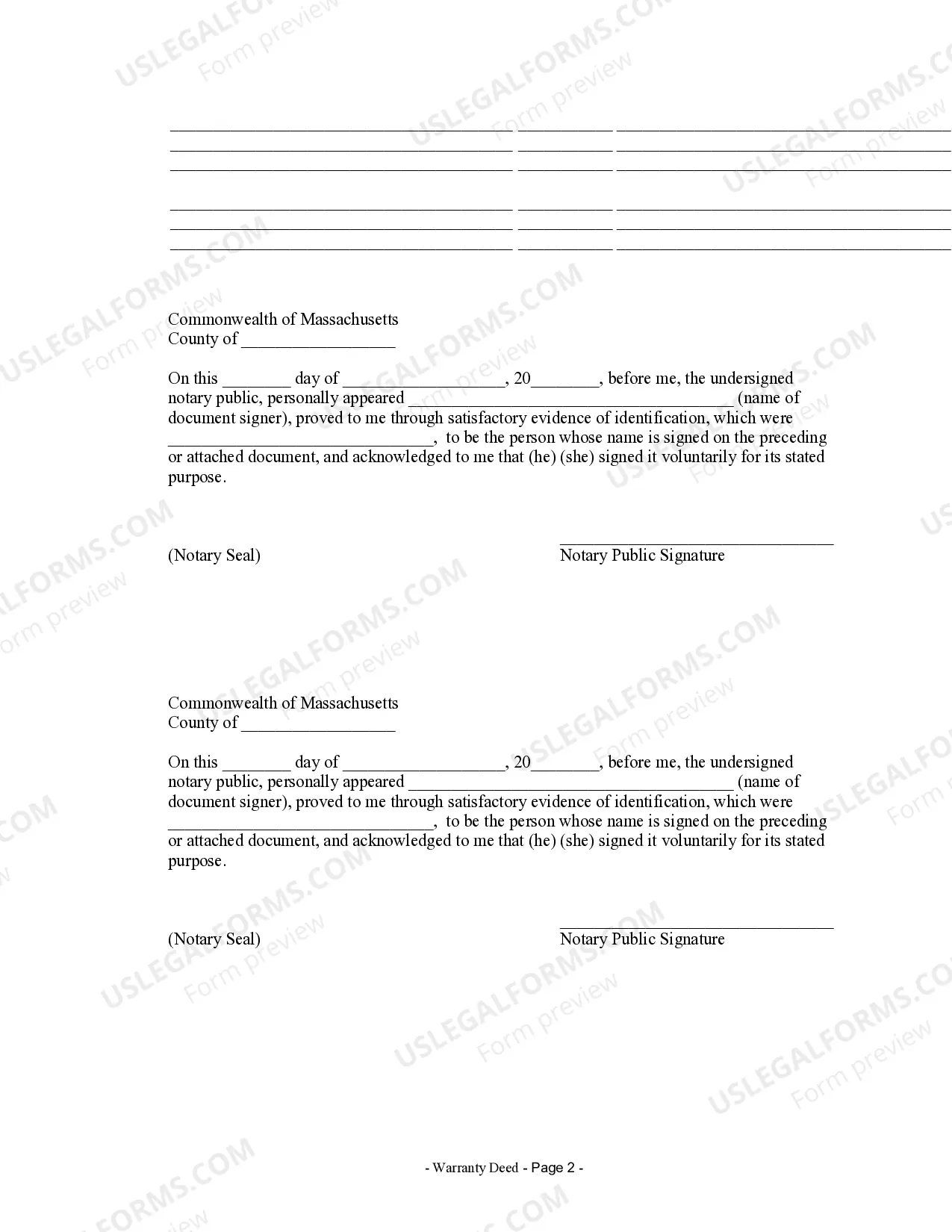 Preview Warranty Deed from Husband and Wife to an Individual