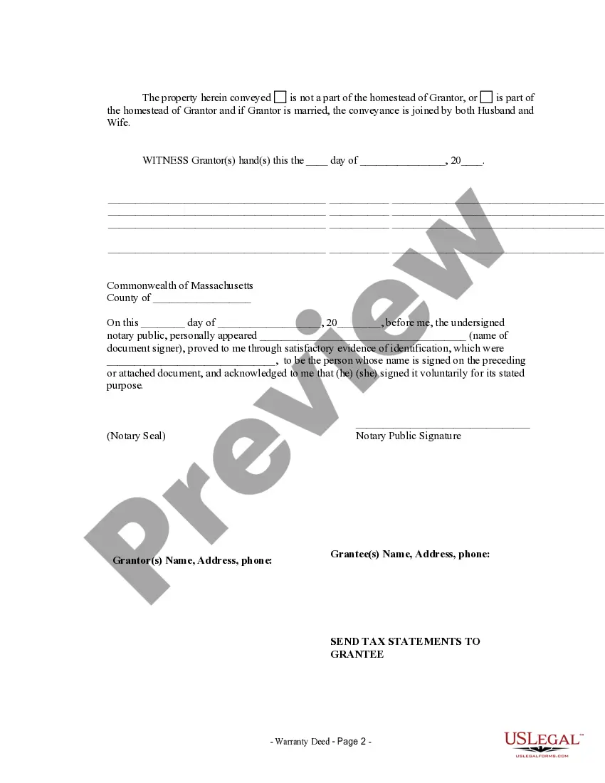 Preview Warranty Deed from Individual to Individual