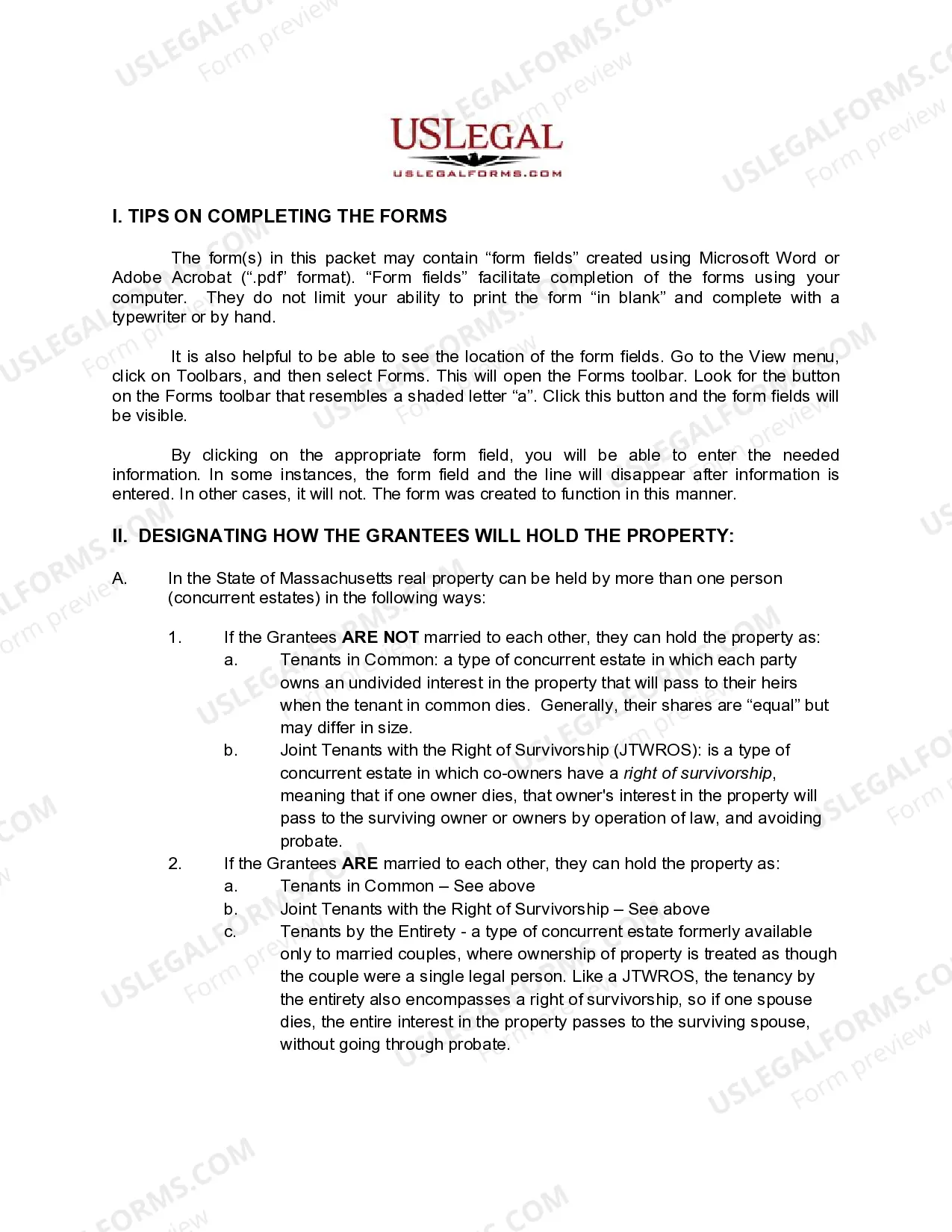 Preview Quitclaim Deed - Individual to Three Individuals