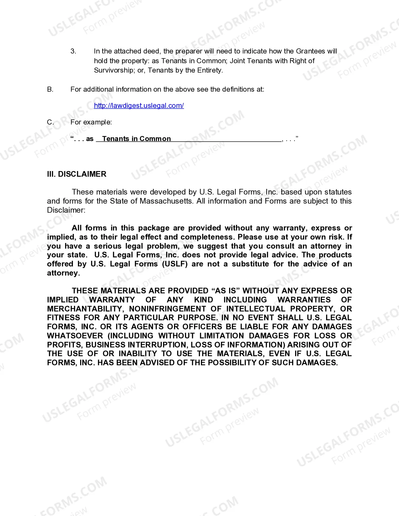 Preview Quitclaim Deed - Individual to Three Individuals