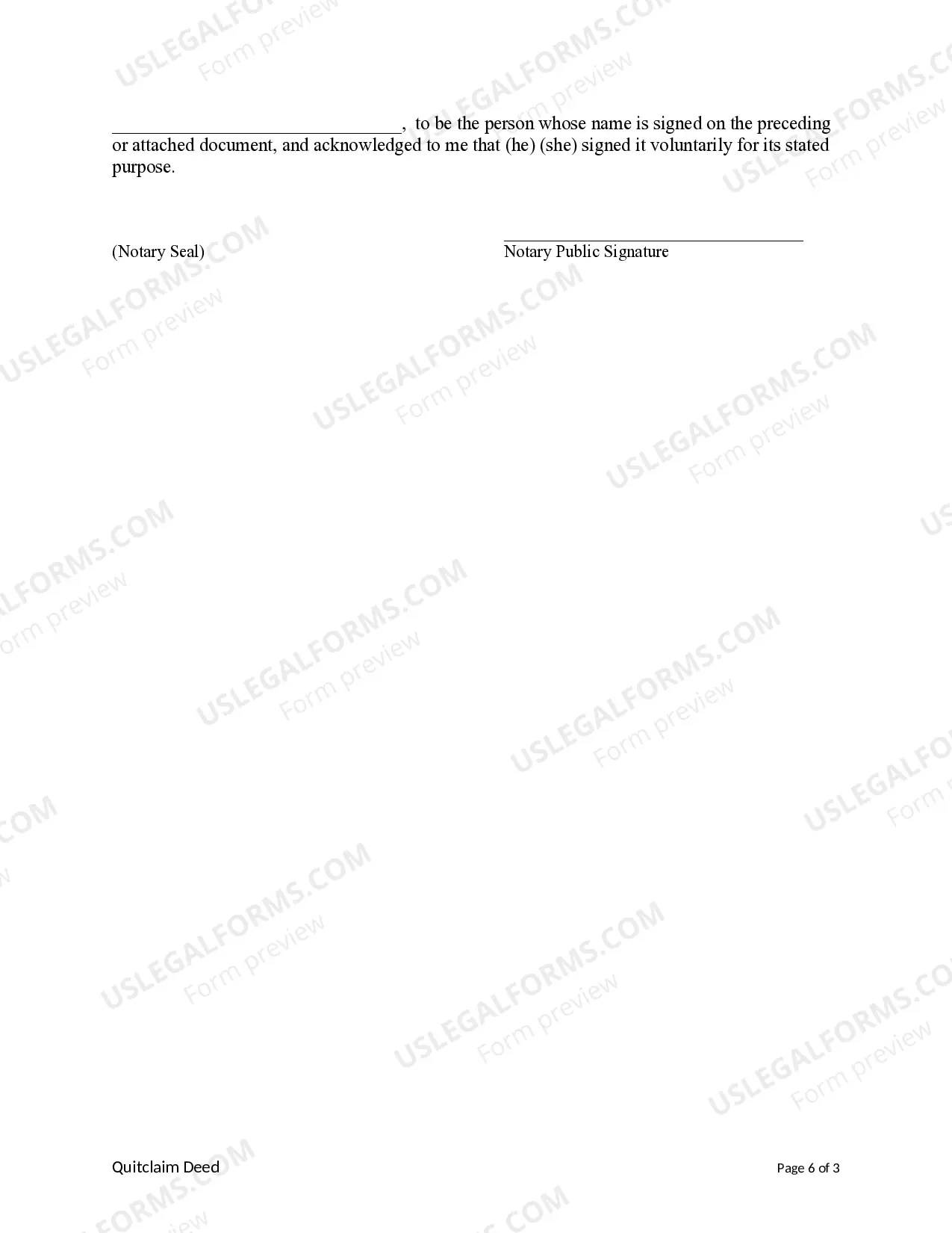 Preview Quitclaim Deed - Four Individuals to a Trust